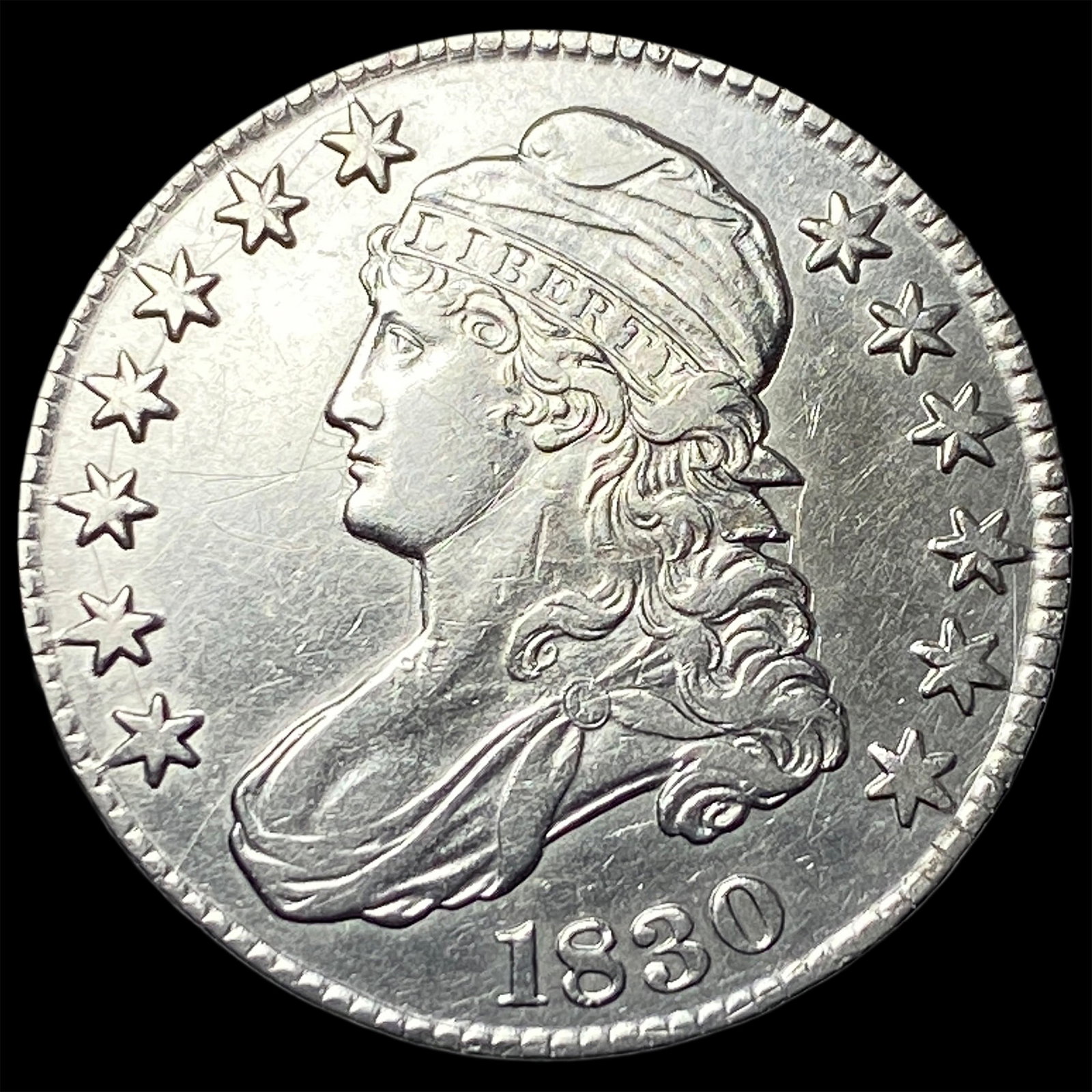 1830 Capped Bust Half Dollar CLOSELY UNCIRCULATED (1 of 2)