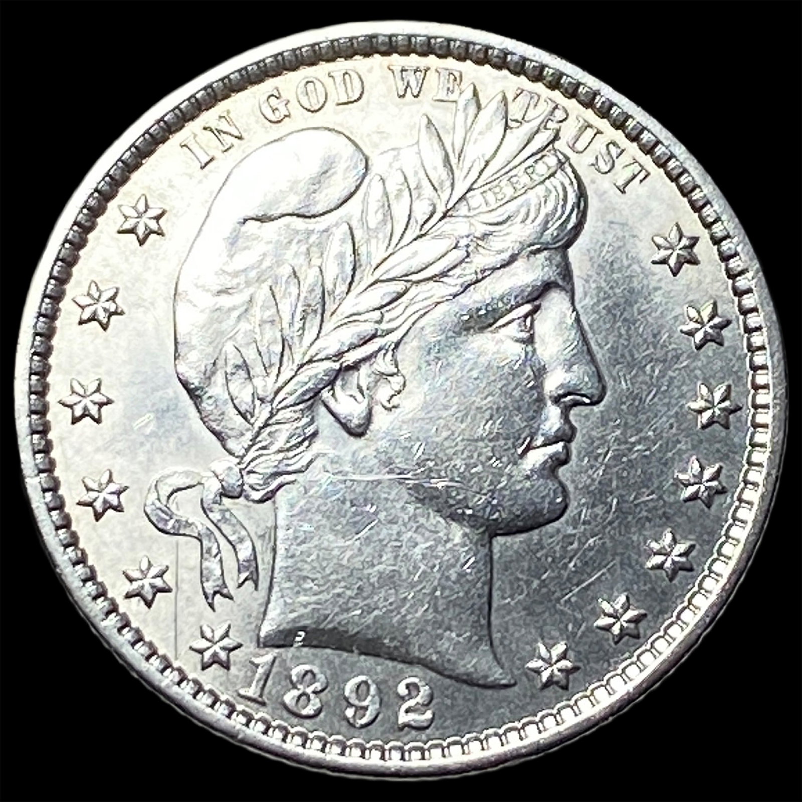 1892 Silver Barber Quarter UNCIRCULATED (1 of 2)