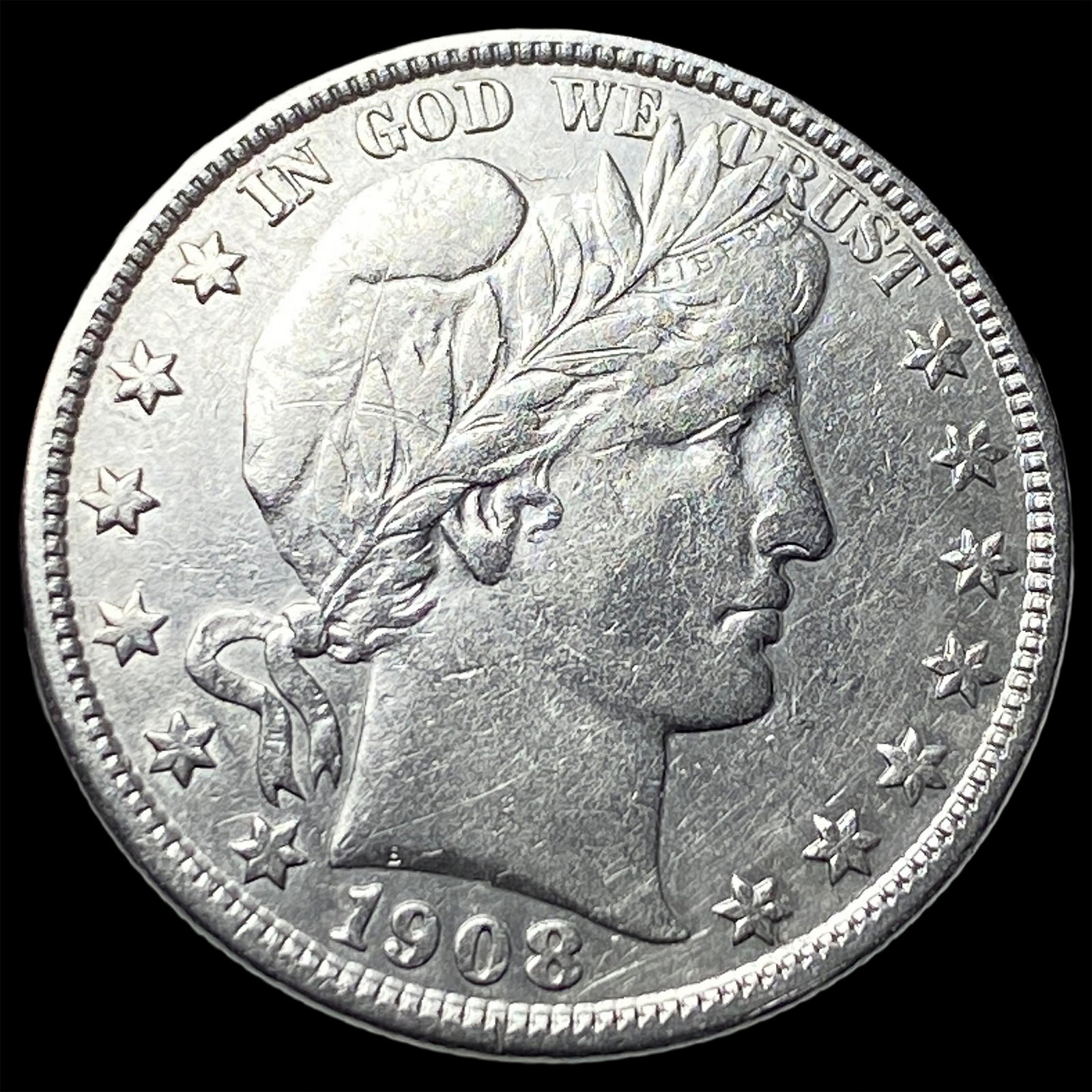 1908-D Silver Barber Half Dollar NEARLY UNCIRCULATED (1 of 2)