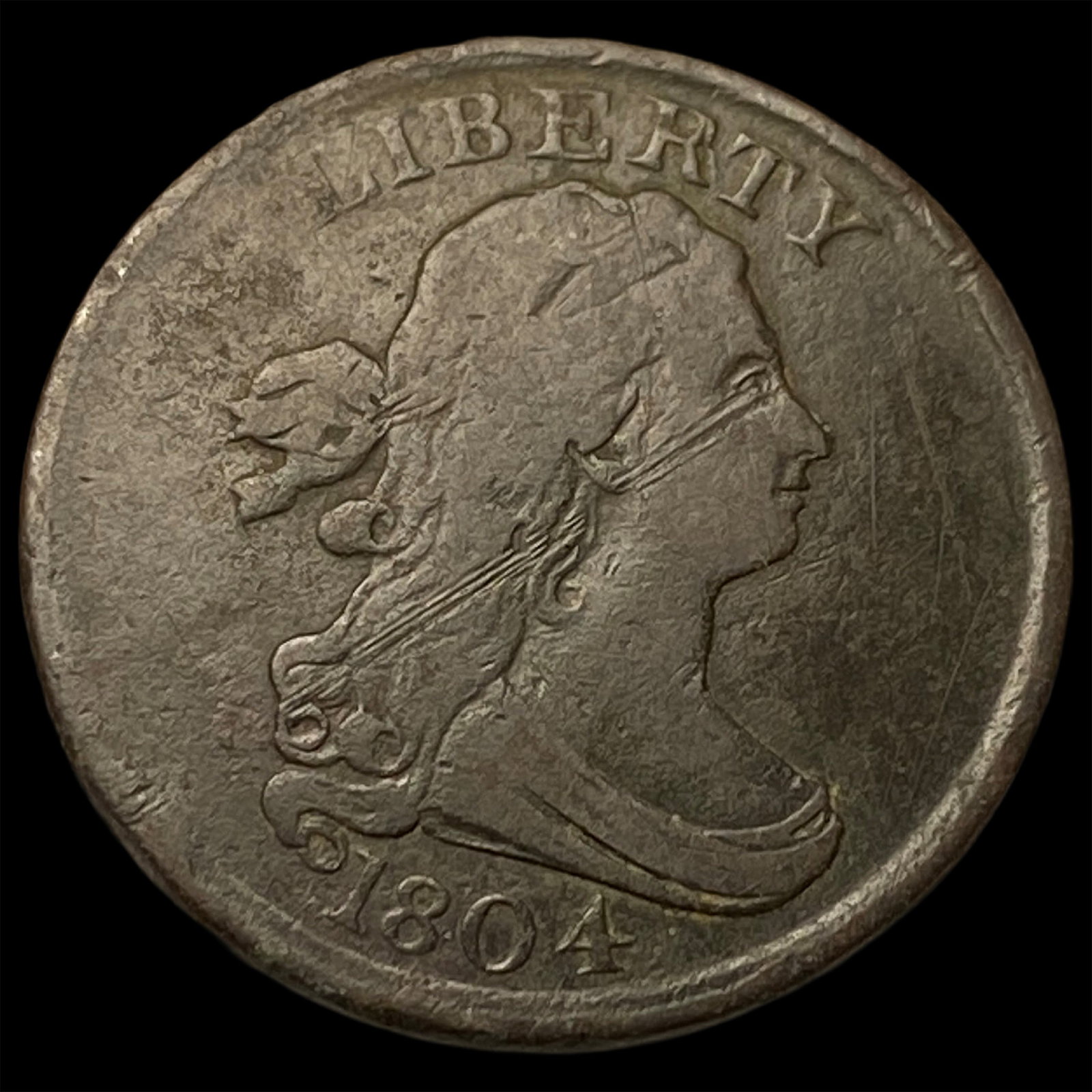 1804 Copper Half Cent LIGHTLY CIRCULATED (1 of 2)