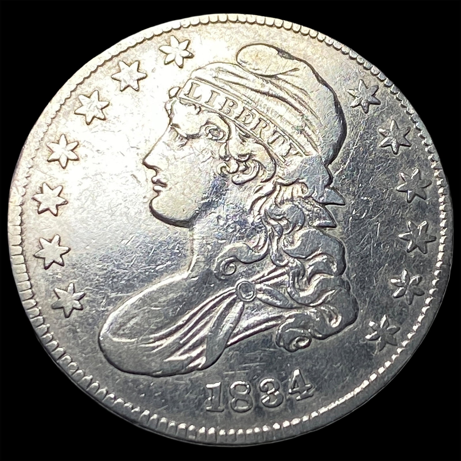 1834 Capped Bust Half Dollar 50C NEARLY UNCIRCULATED (1 of 2)
