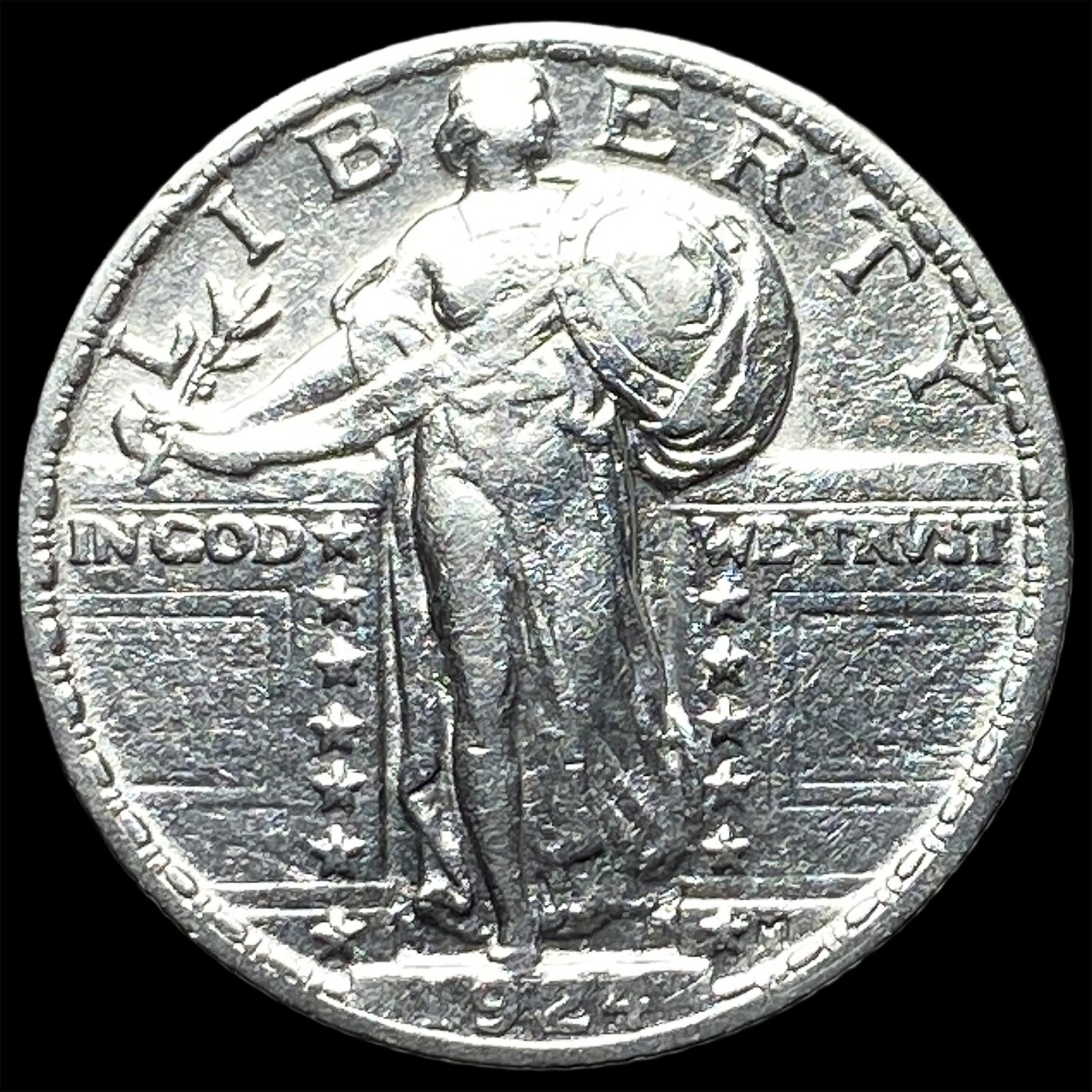 1924 Standing Liberty Quarter CLOSELY UNCIRCULATED: 1924 Standing Liberty Quarter CLOSELY UNCIRCULATED