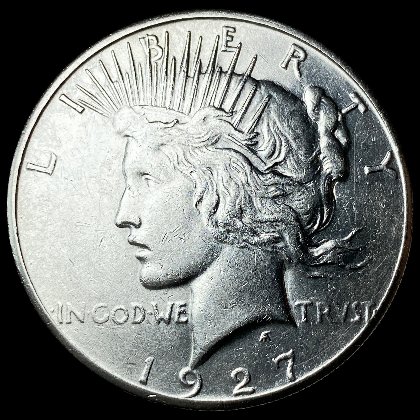 1927-S Silver Peace Dollar CLOSELY UNCIRCULATED (1 of 2)