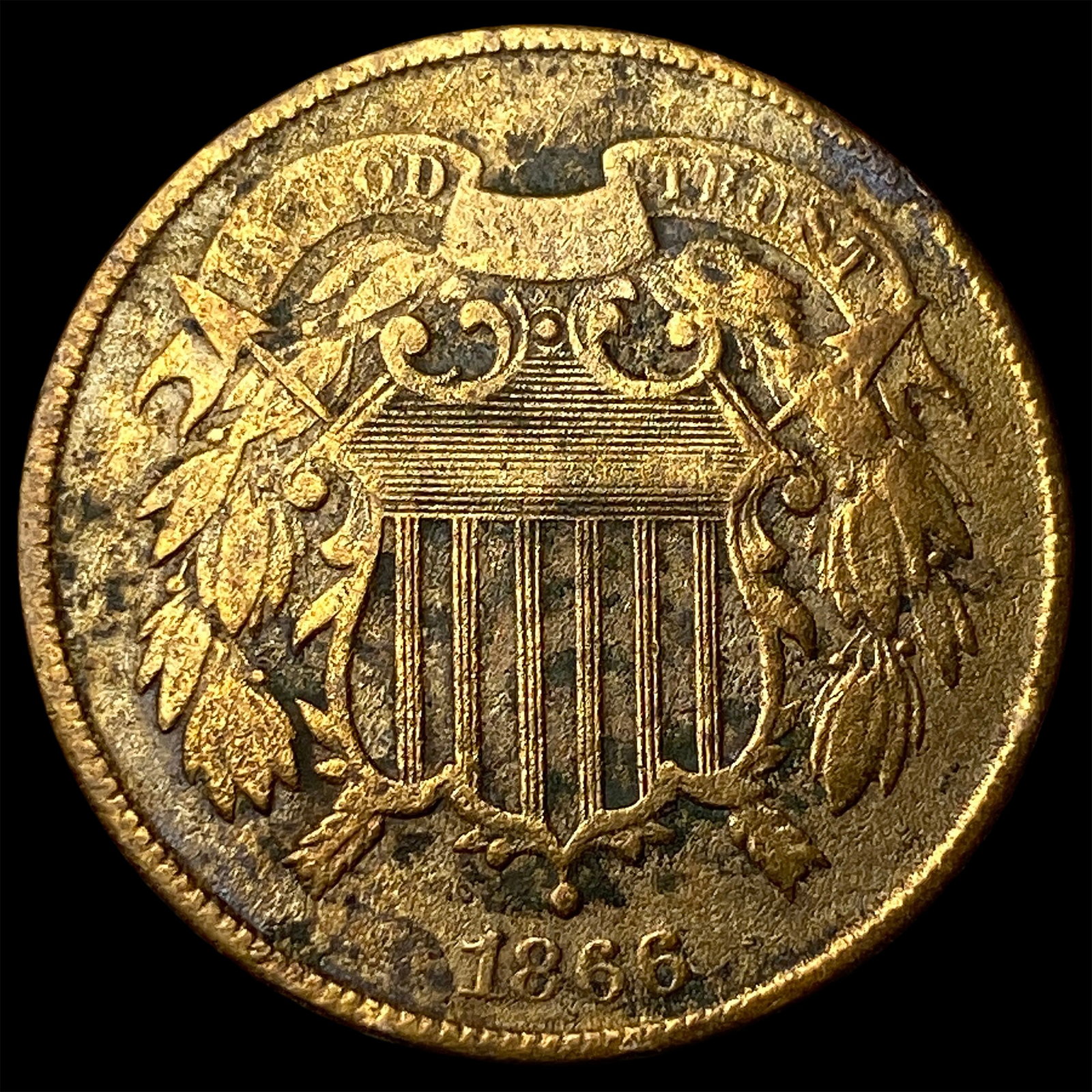 1865 Two-Cent Piece LIGHTLY CIRCULATED (1 of 2)