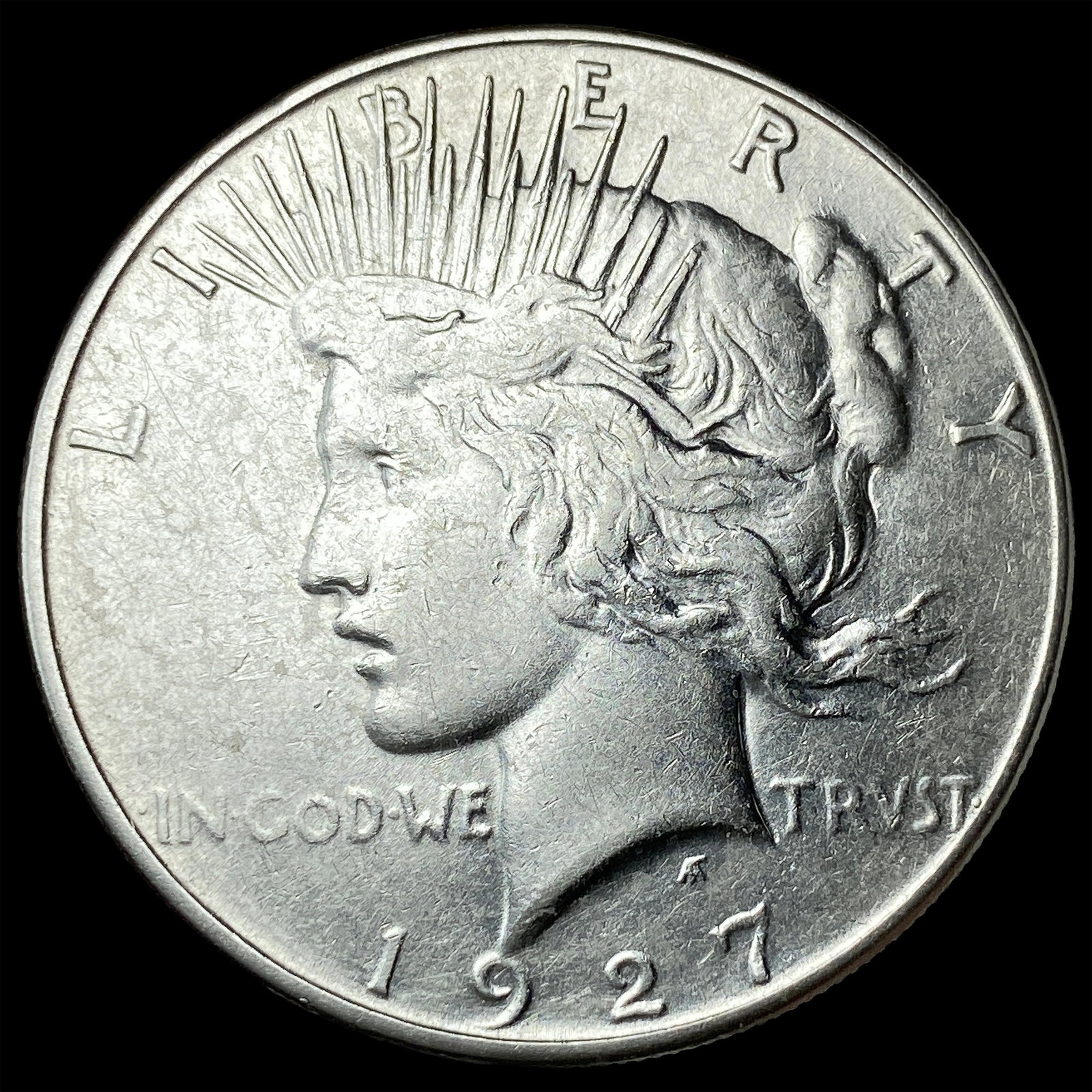 1927-S Silver Peace Dollar NEARLY UNCIRCULATED (1 of 2)