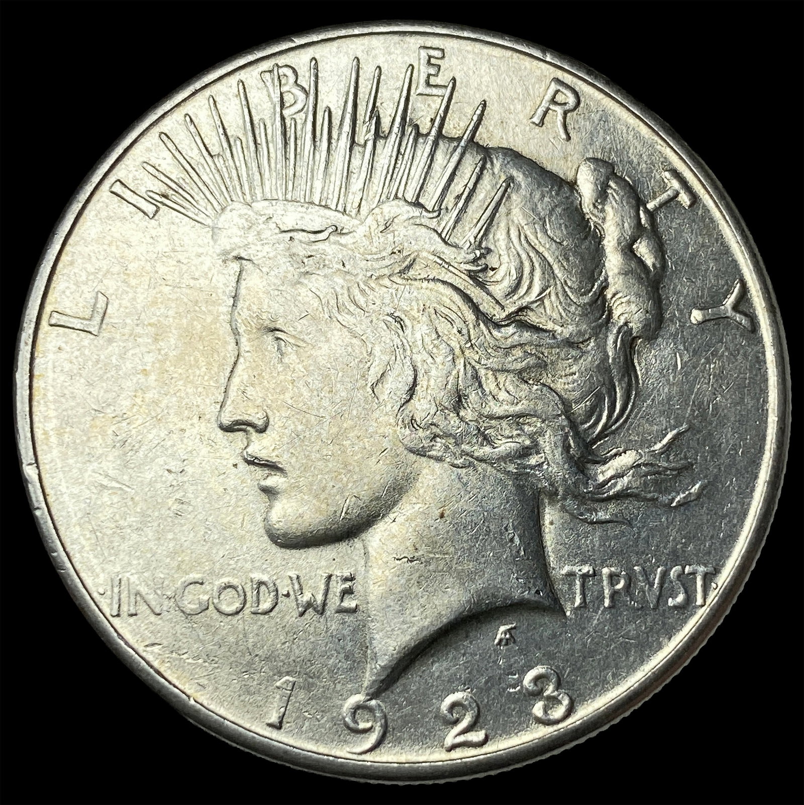 1923 Peace Silver Dollar NEARLY UNCIRCULATED: 1923 Peace Silver Dollar NEARLY UNCIRCULATED