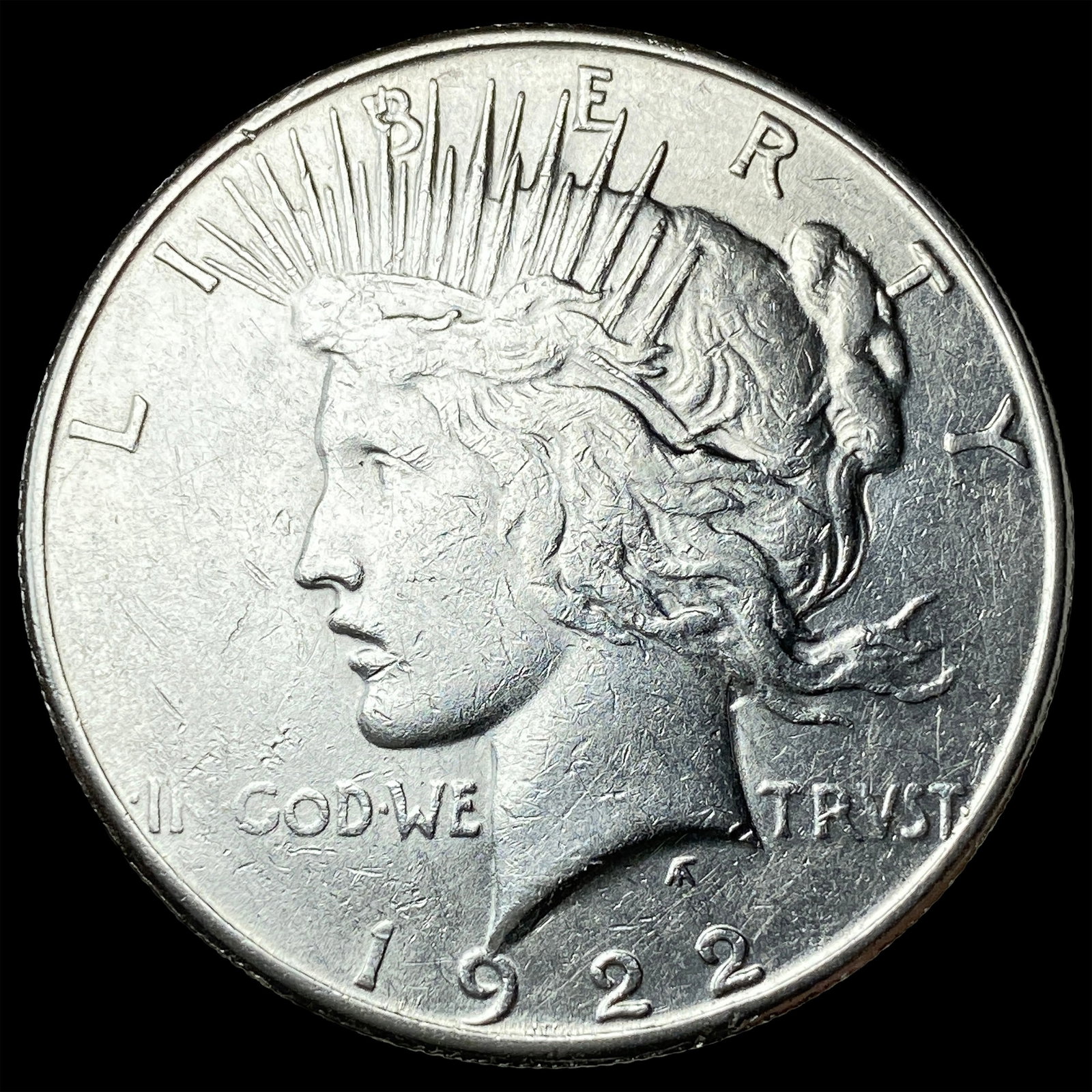 1922-S Silver Peace Dollar CLOSELY UNCIRCULATED: 1922-S Silver Peace Dollar CLOSELY UNCIRCULATED
