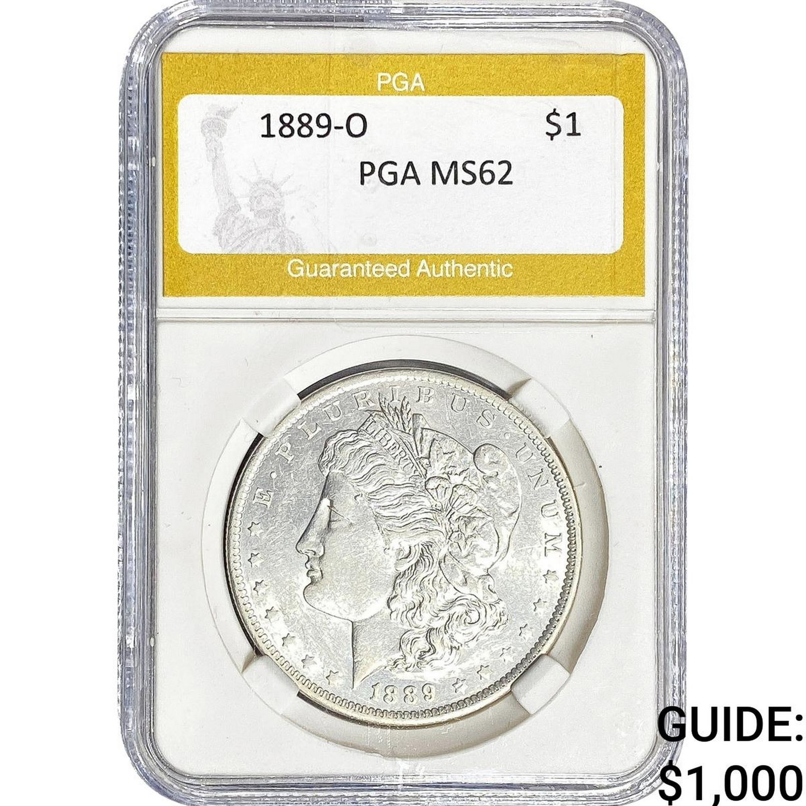 1889-O Morgan Silver Dollar PGA MS62 (1 of 2)