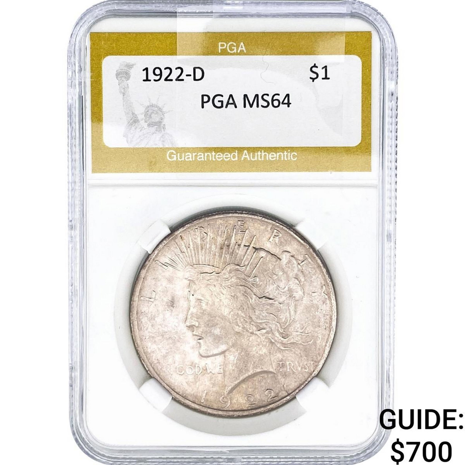 1922-D Silver Peace Dollar PGA MS64 (1 of 2)