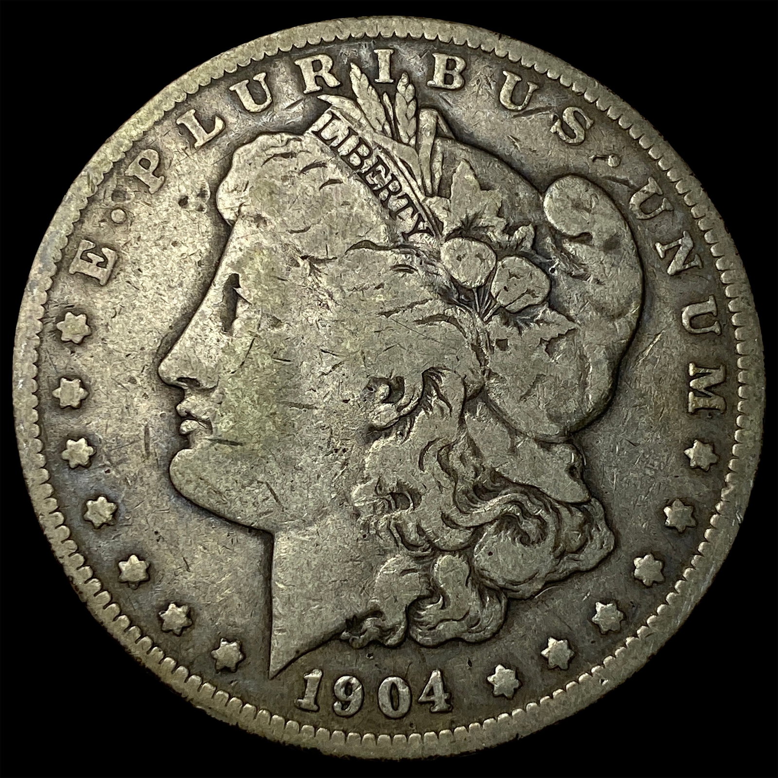 1904 Silver Morgan Dollar CLOSELY UNCIRCULATED: 1904 Silver Morgan Dollar CLOSELY UNCIRCULATED