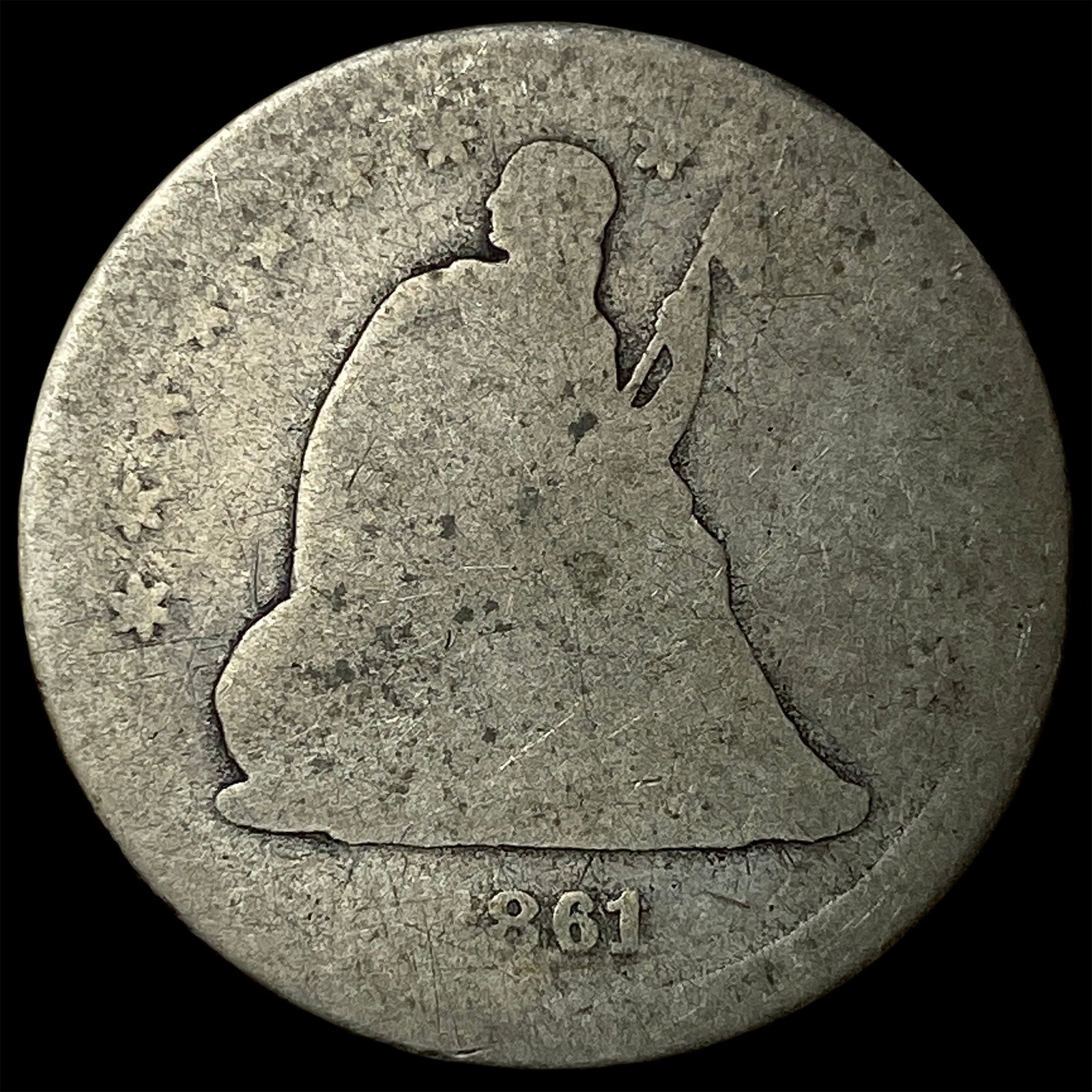 1861 Seated Liberty Half Dollar HIGH GRADE (1 of 2)