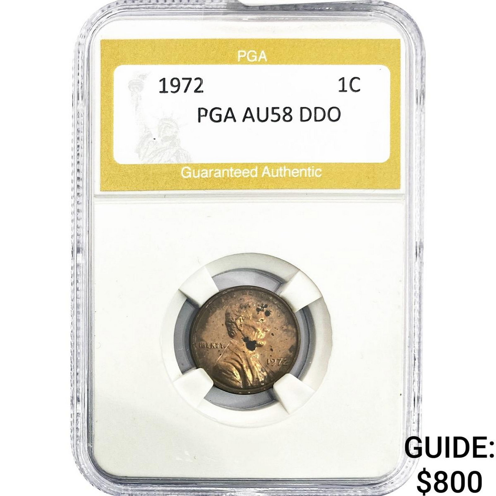 1972 Lincoln Memorial Cent PGA AU58 DDO (1 of 2)