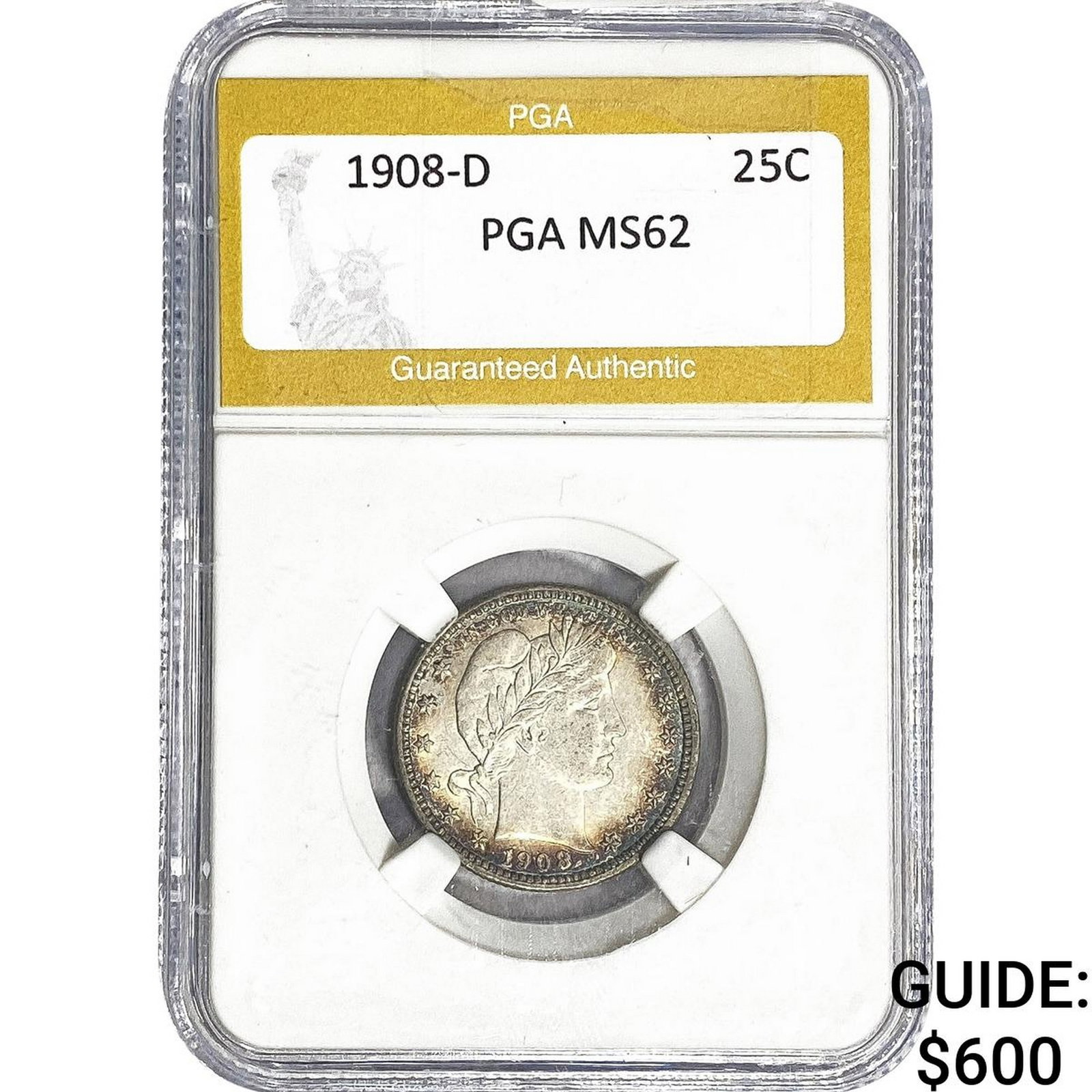 1908-D Barber Quarter PGA MS62 (1 of 2)