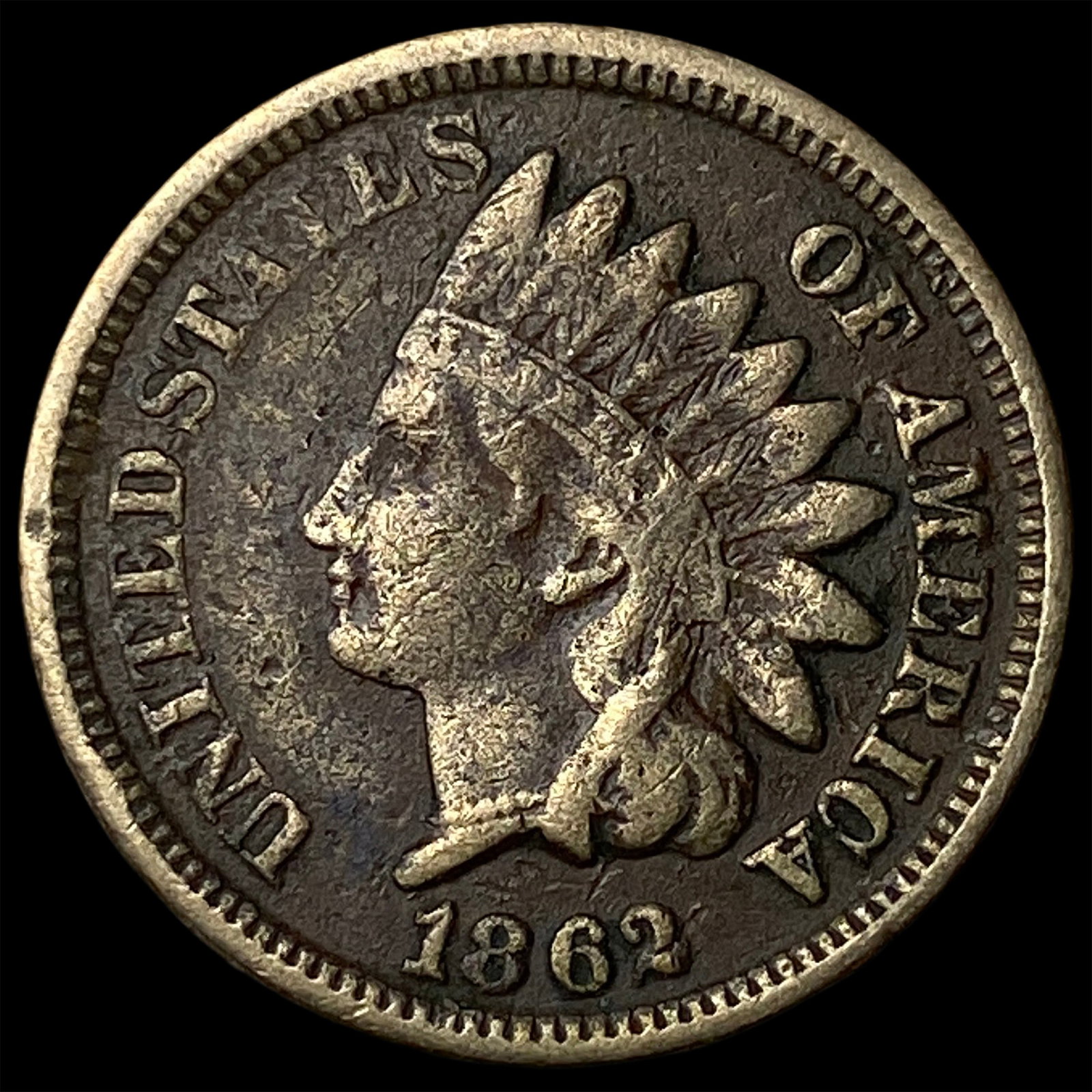 1862 Copper-Nickel Indian Head Cent LIGHTLY CIRCULATED (1 of 2)