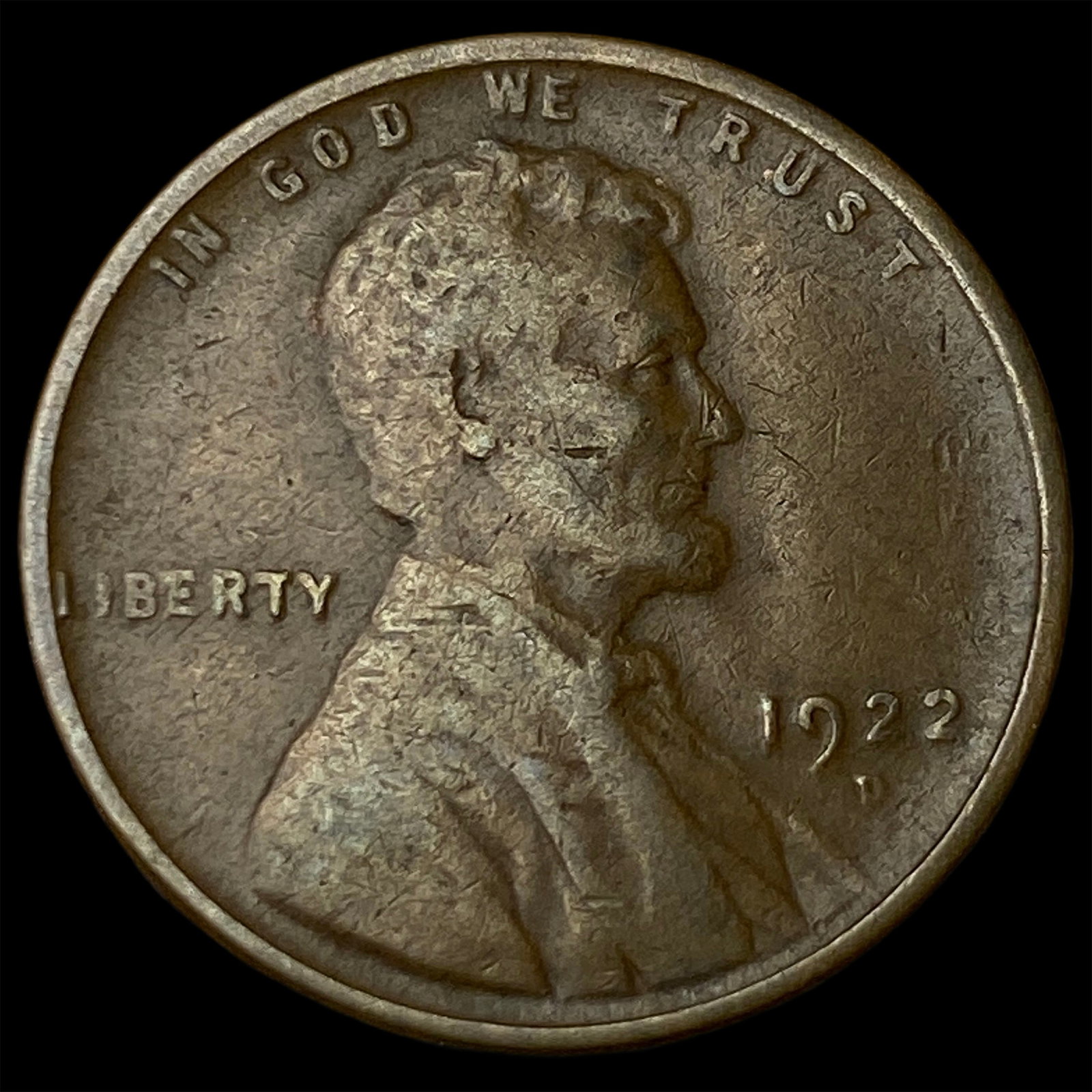 1922-D Lincoln Wheat Cent LIGHTLY CIRCULATED (1 of 2)