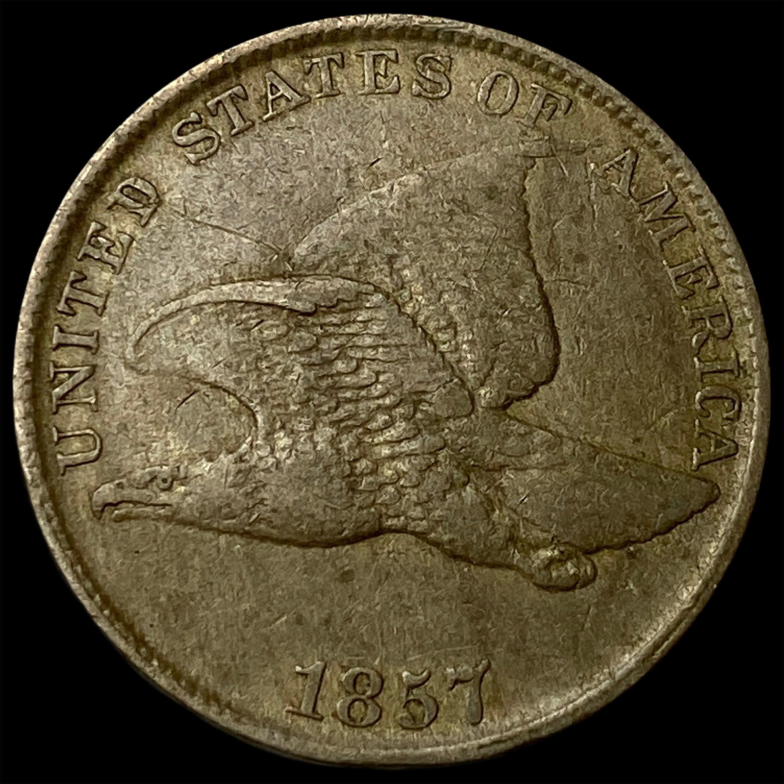 1857 Flying Eagle Cent NEARLY UNCIRCULATED (1 of 2)