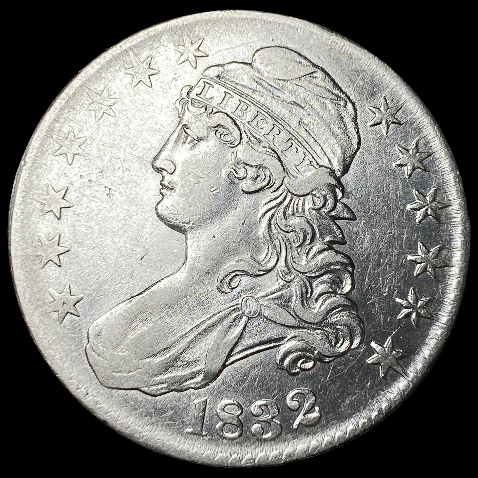1832 Capped Bust Half Dollar CLOSELY UNCIRCULATED: 1832 Capped Bust Half Dollar CLOSELY UNCIRCULATED