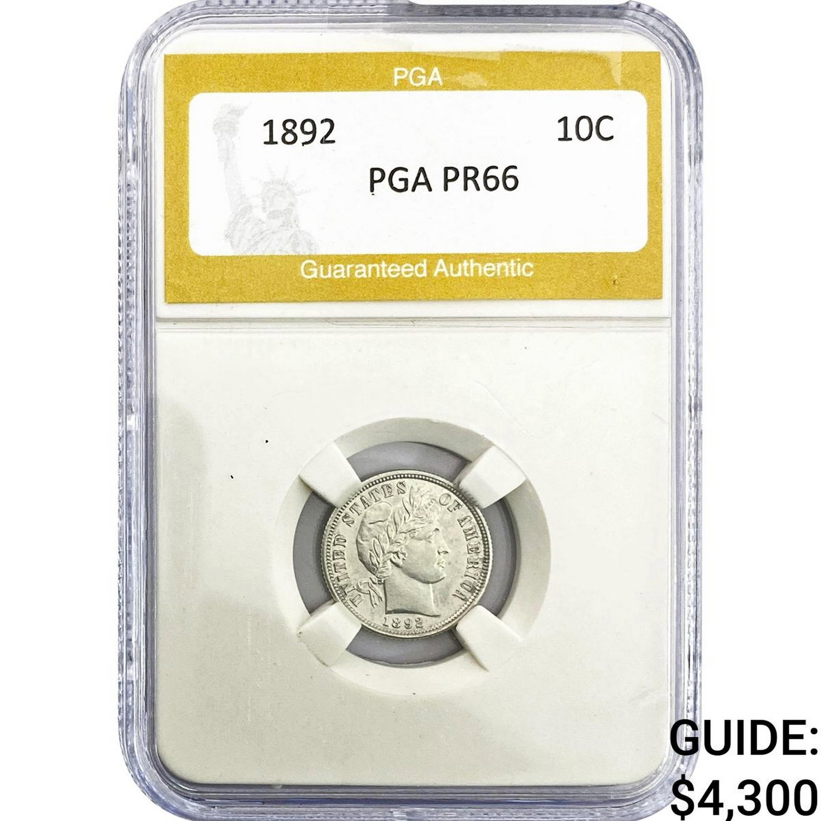 1892 Barber Dime PGA PR66 (1 of 2)