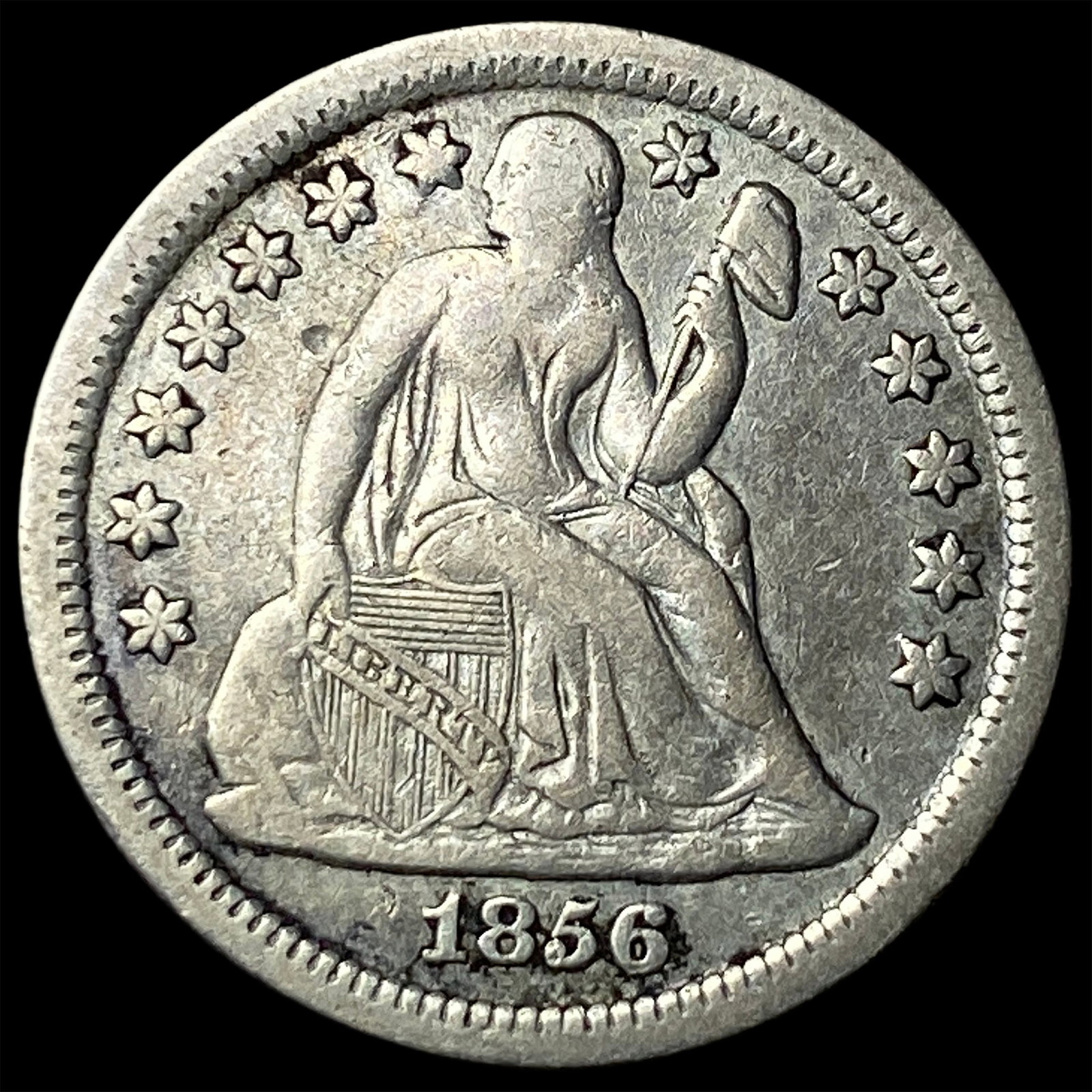 1856 Seated Liberty Dime LIGHTLY CIRCULATED: 1856 Seated Liberty Dime LIGHTLY CIRCULATED