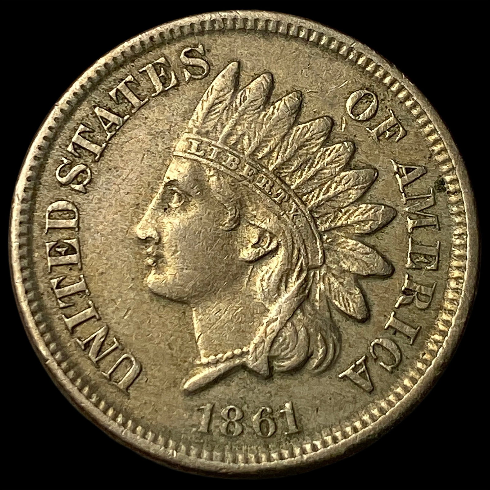 1861 Indian Head Cent CLOSELY UNCIRCULATED (1 of 2)
