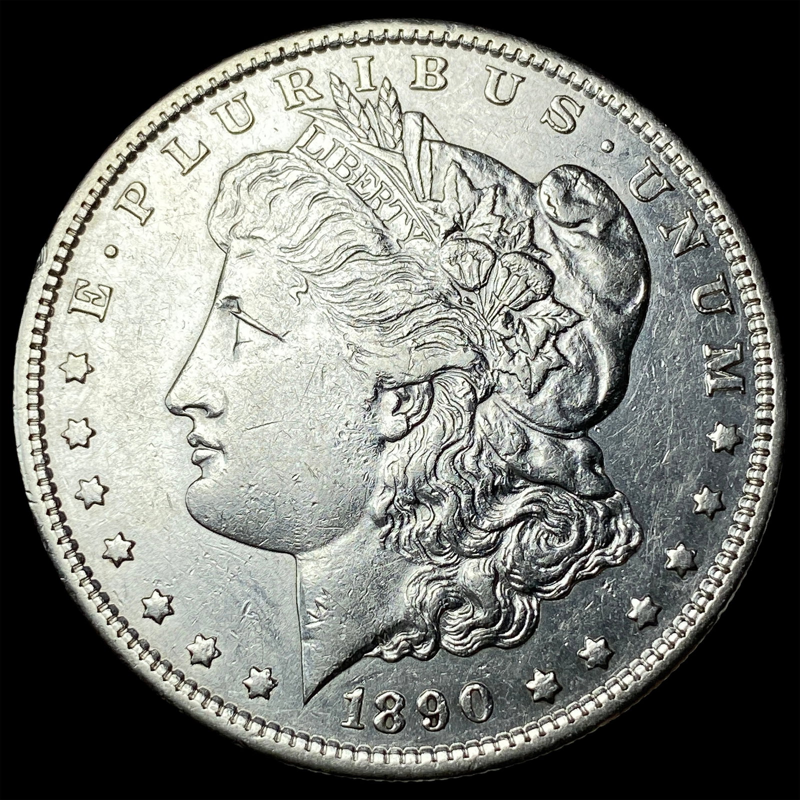 1890-S Silver Morgan Dollar CLOSELY UNCIRCULATED: 1890-S Silver Morgan Dollar CLOSELY UNCIRCULATED