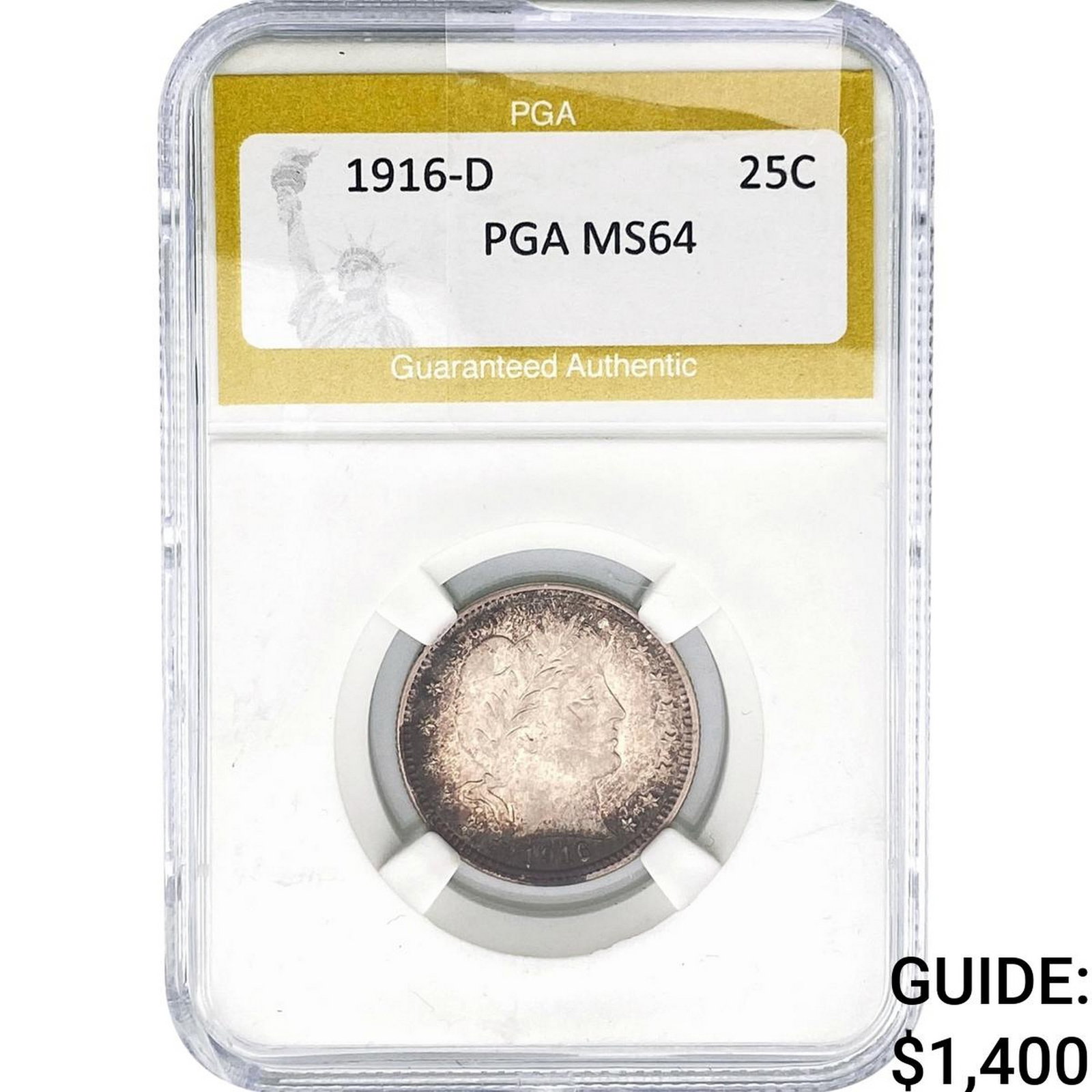 1916-D Barber Quarter PGA MS64 (1 of 2)