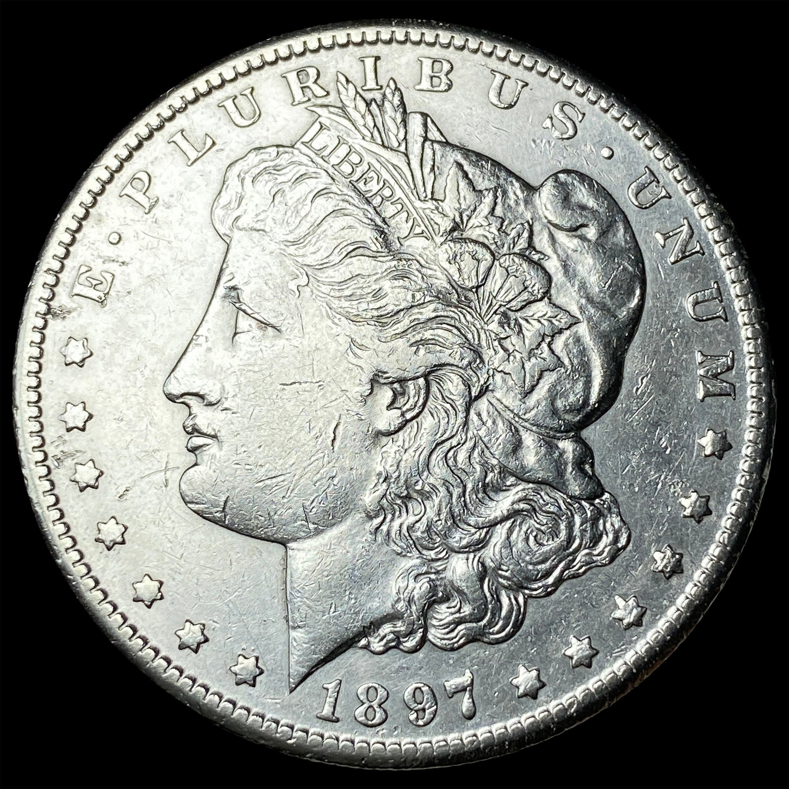 1897 Silver Morgan Dollar NEARLY UNCIRCULATED: 1897 Silver Morgan Dollar NEARLY UNCIRCULATED