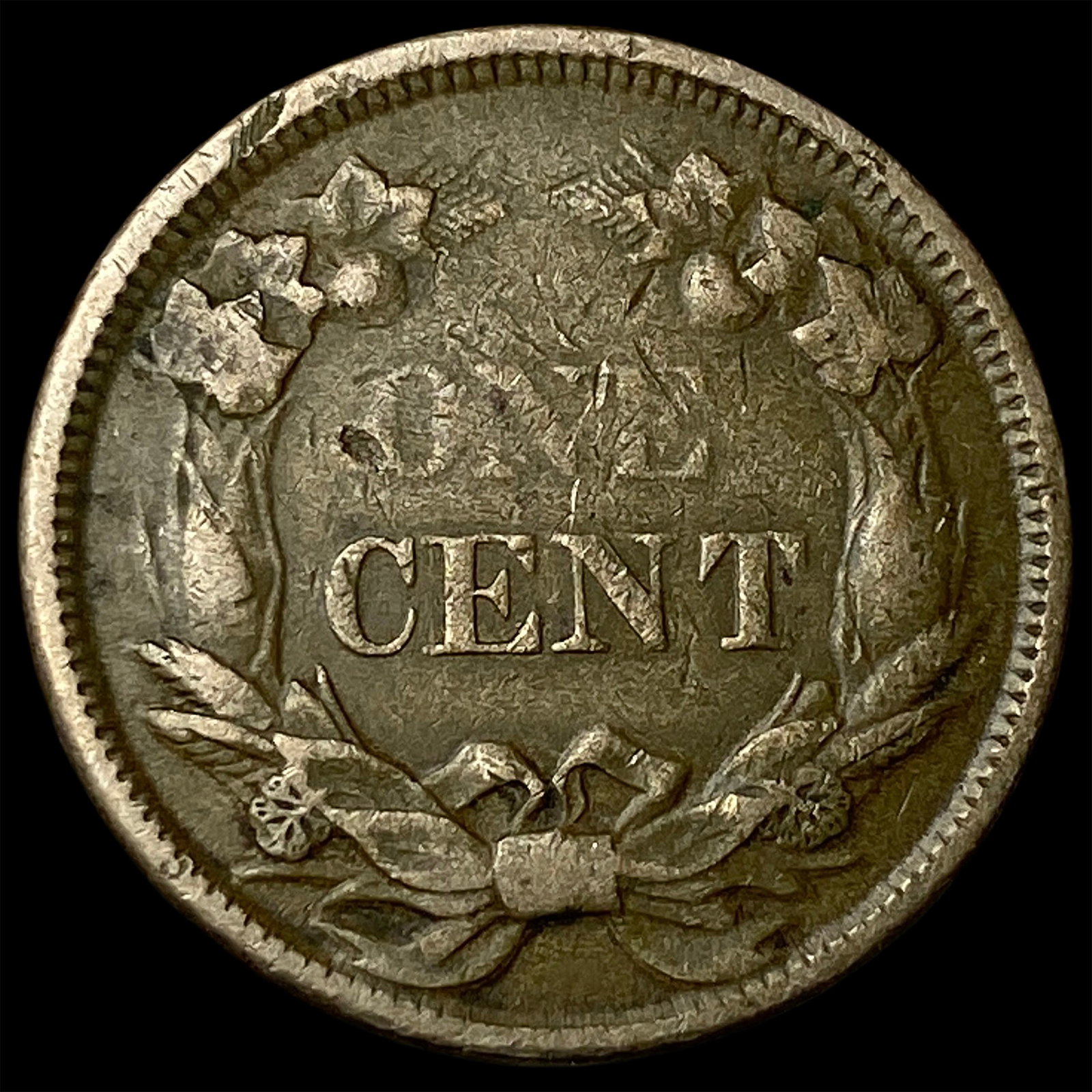 1858 Flying Eagle Cent ABOUT UNCIRCULATED - 2