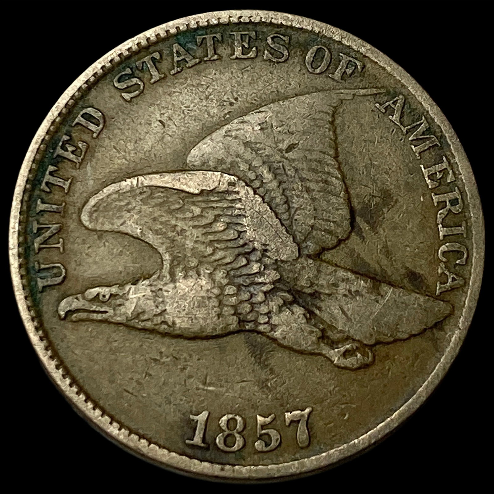 1857 Flying Eagle Cent ABOUT UNCIRCULATED: 1857 Flying Eagle Cent ABOUT UNCIRCULATED