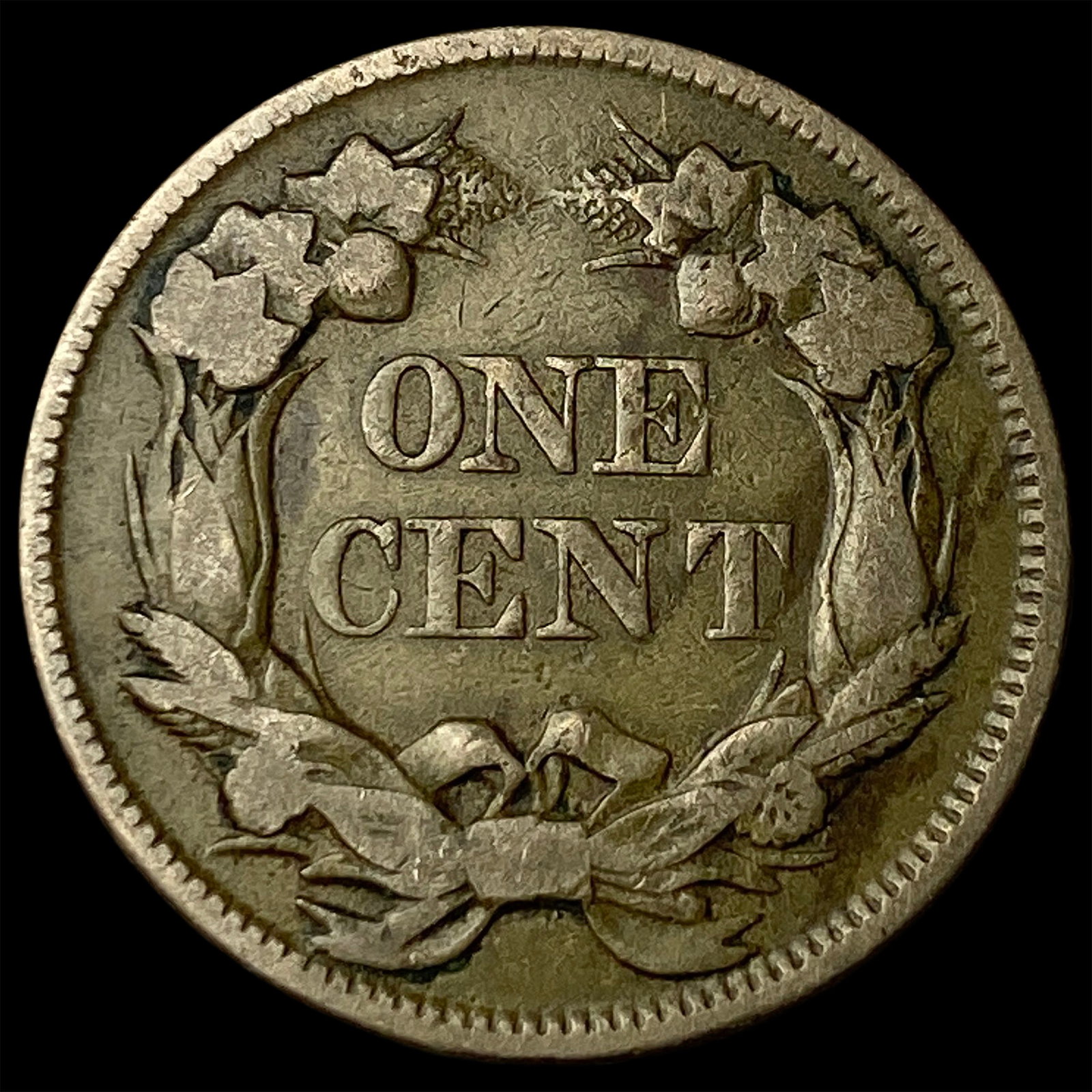 1857 Flying Eagle Cent ABOUT UNCIRCULATED - 2