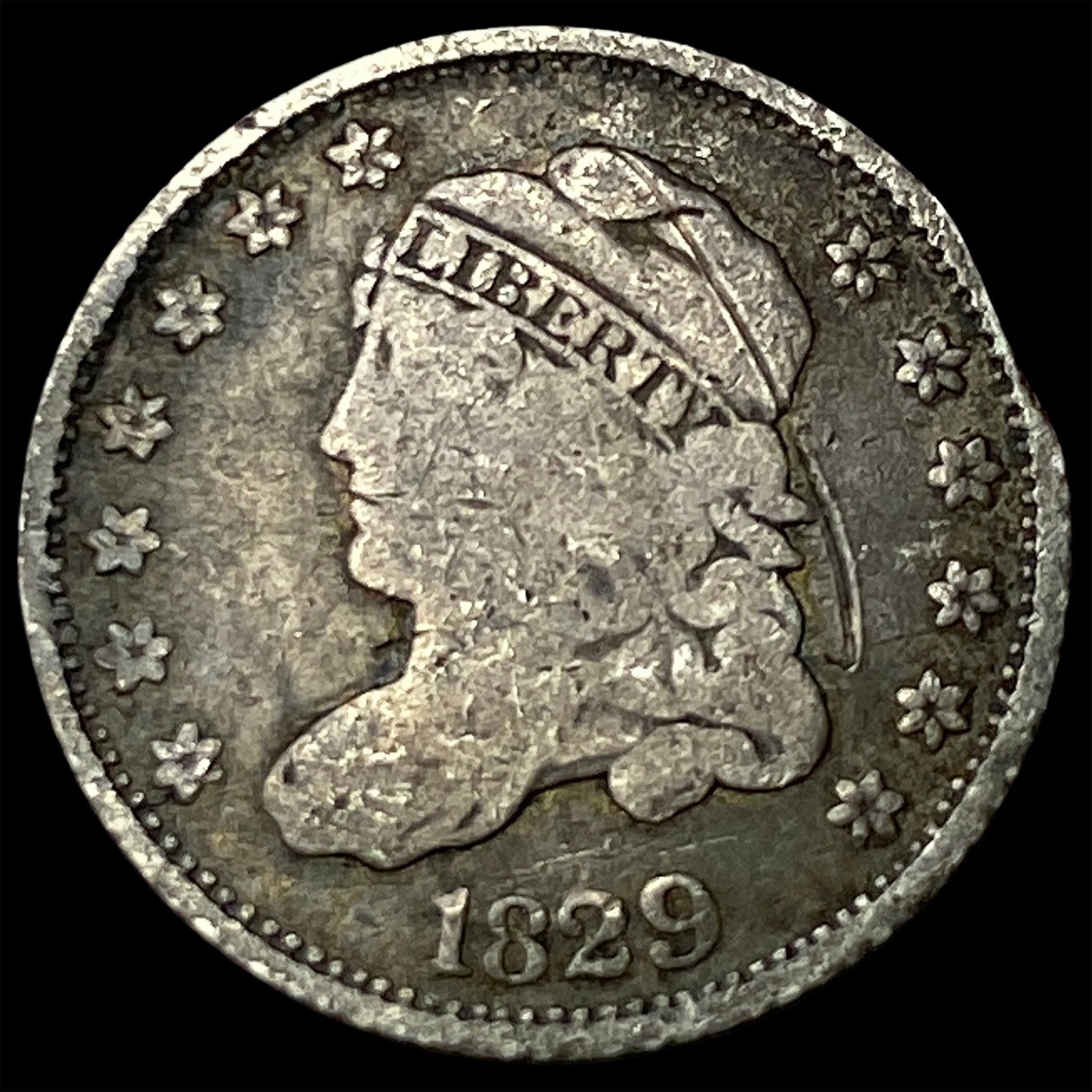 1829 Capped Bust Half Dime NICELY CIRCULATED (1 of 2)