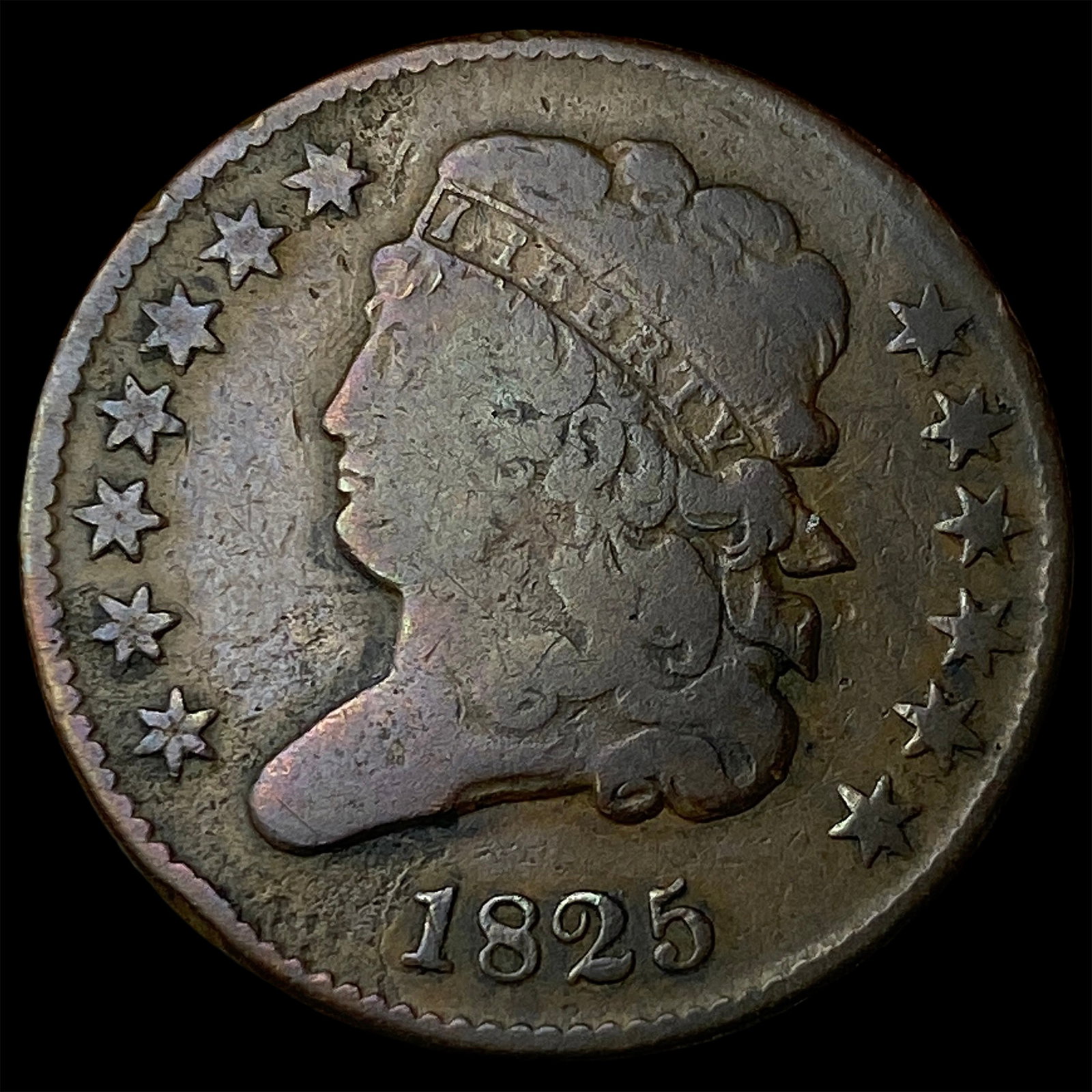 1825 Braided Hair Half Cent NICELY CIRCULATED (1 of 2)