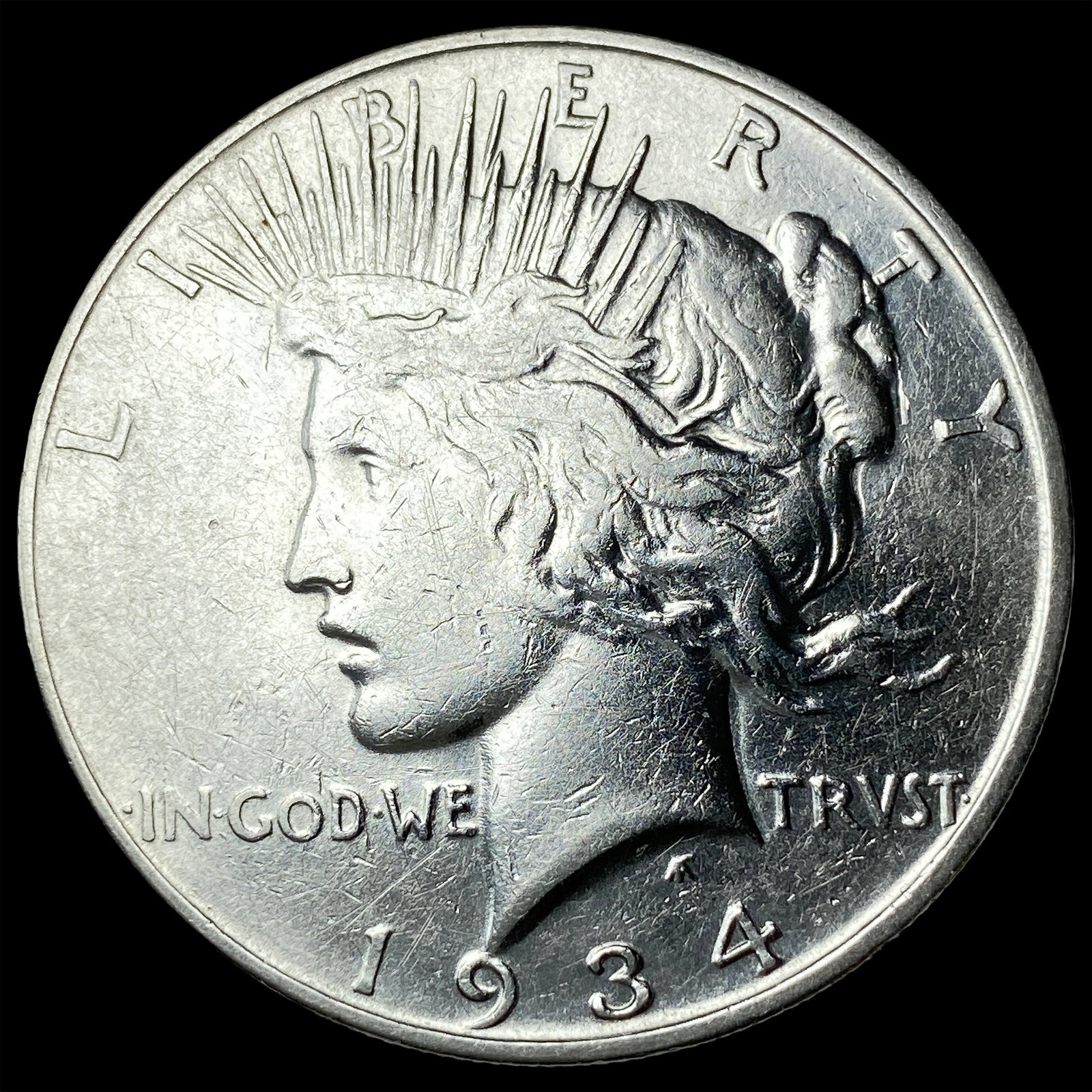 1934-D Silver Peace Dollar NEARLY UNCIRCULATED (1 of 2)