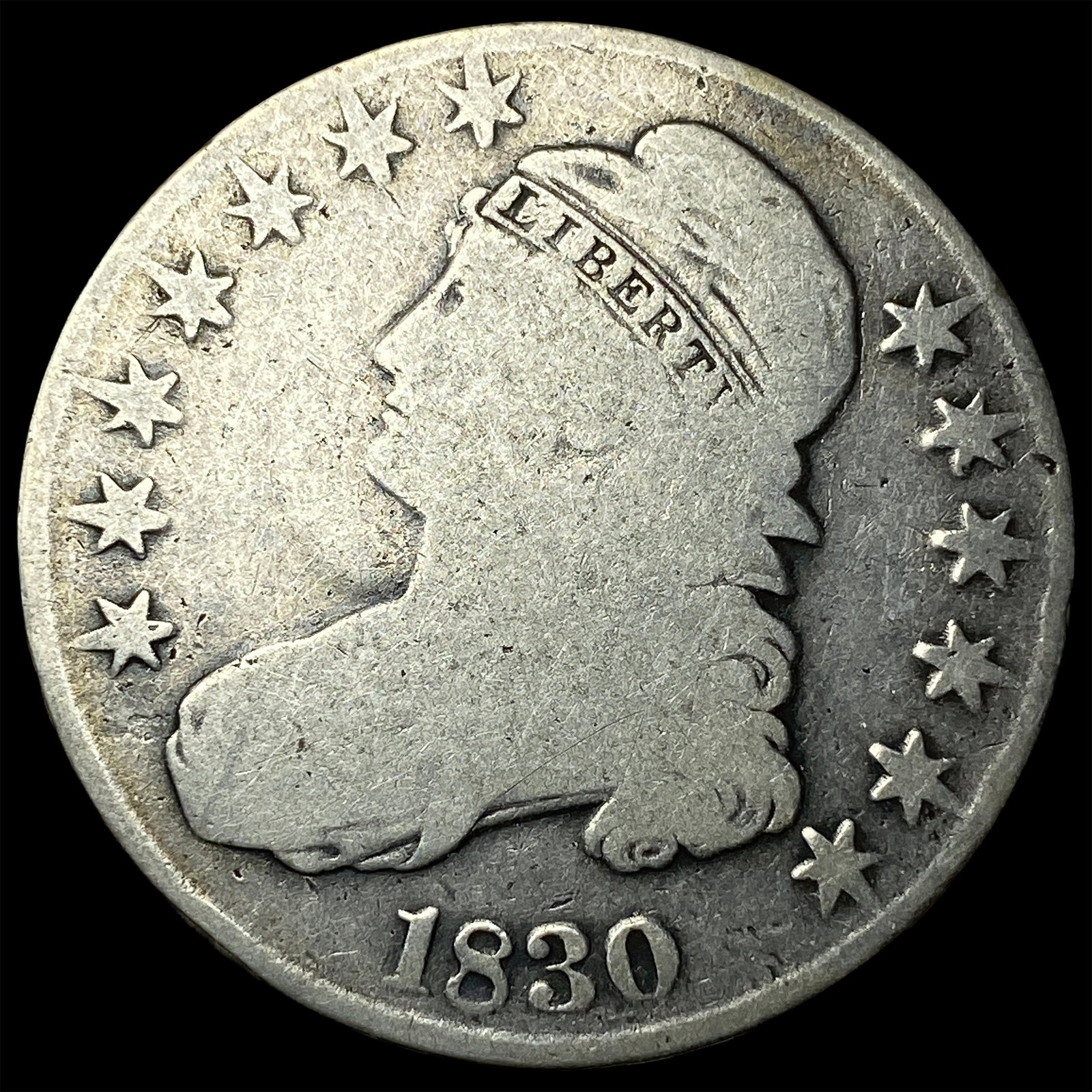 1830 Capped Bust Half Dollar NICELY CIRCULATED (1 of 2)