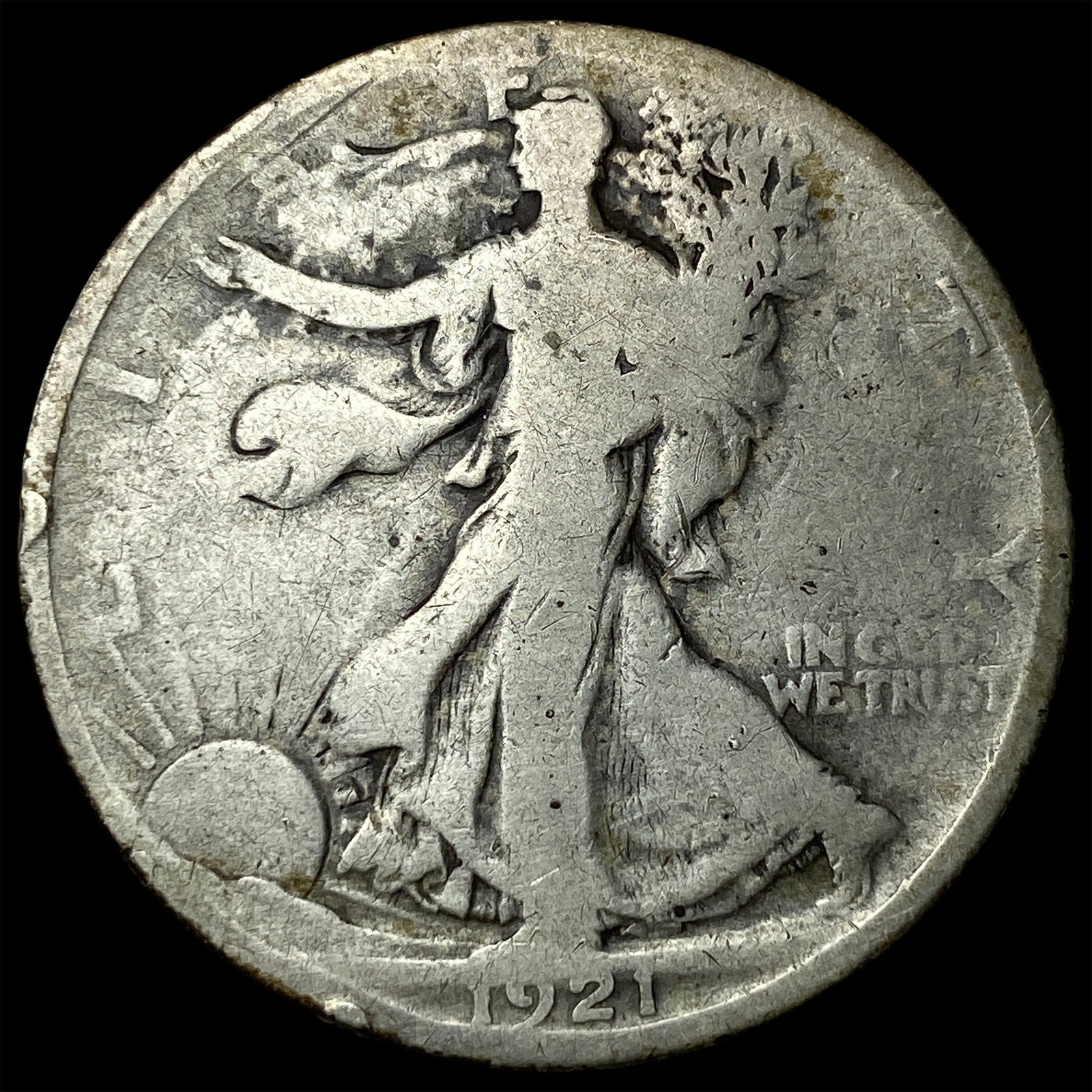 1921 Walking Liberty Half Dollar NICELY CIRCULATED: 1921 Walking Liberty Half Dollar NICELY CIRCULATED