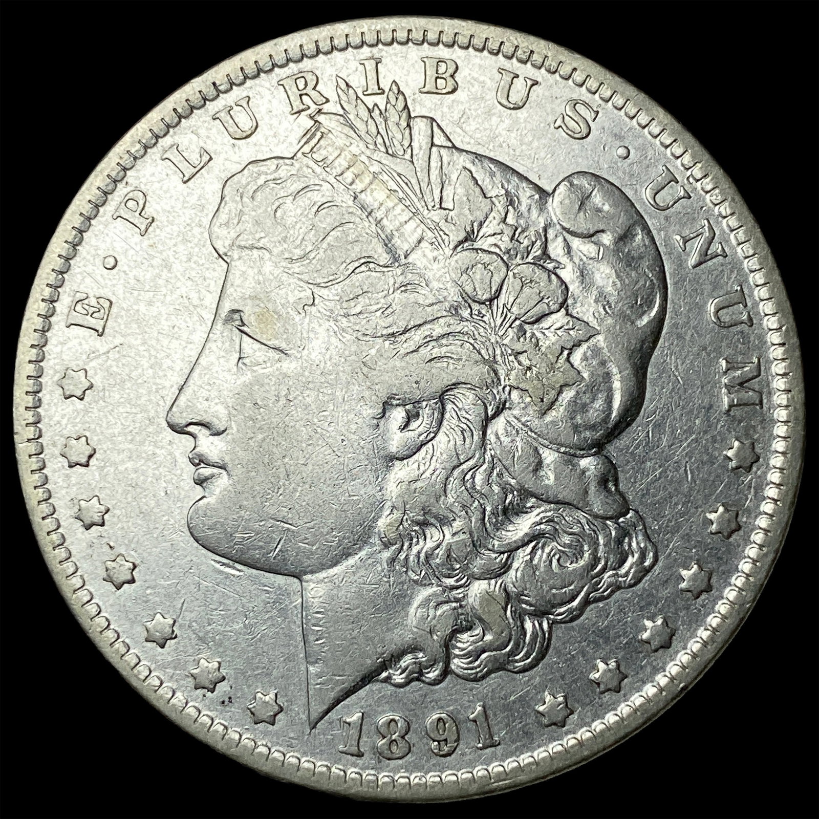1891-CC Silver Morgan Dollar LIGHTLY CIRCULATED (1 of 2)