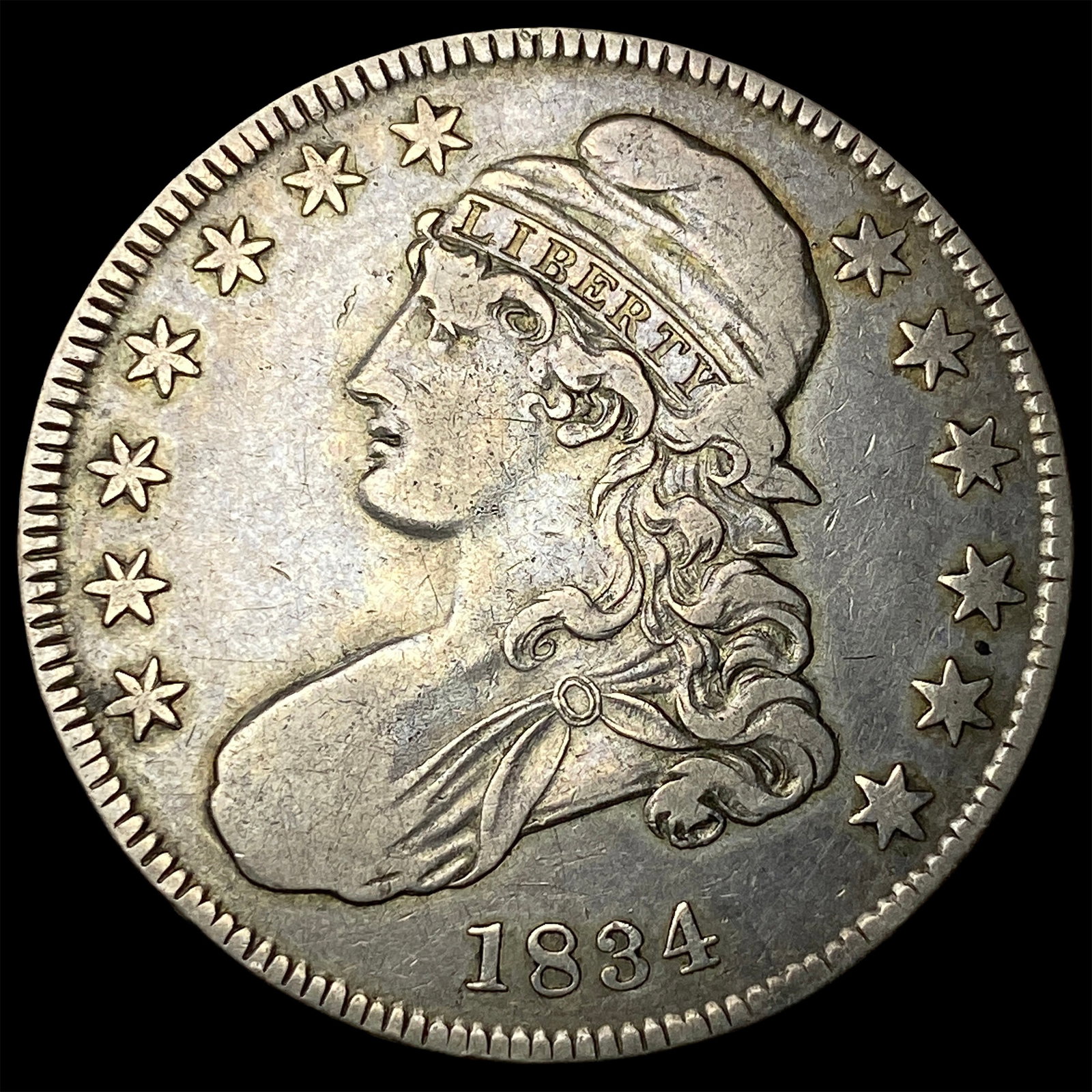 1834 Capped Bust Half Dollar NEARLY UNCIRCULATED (1 of 2)