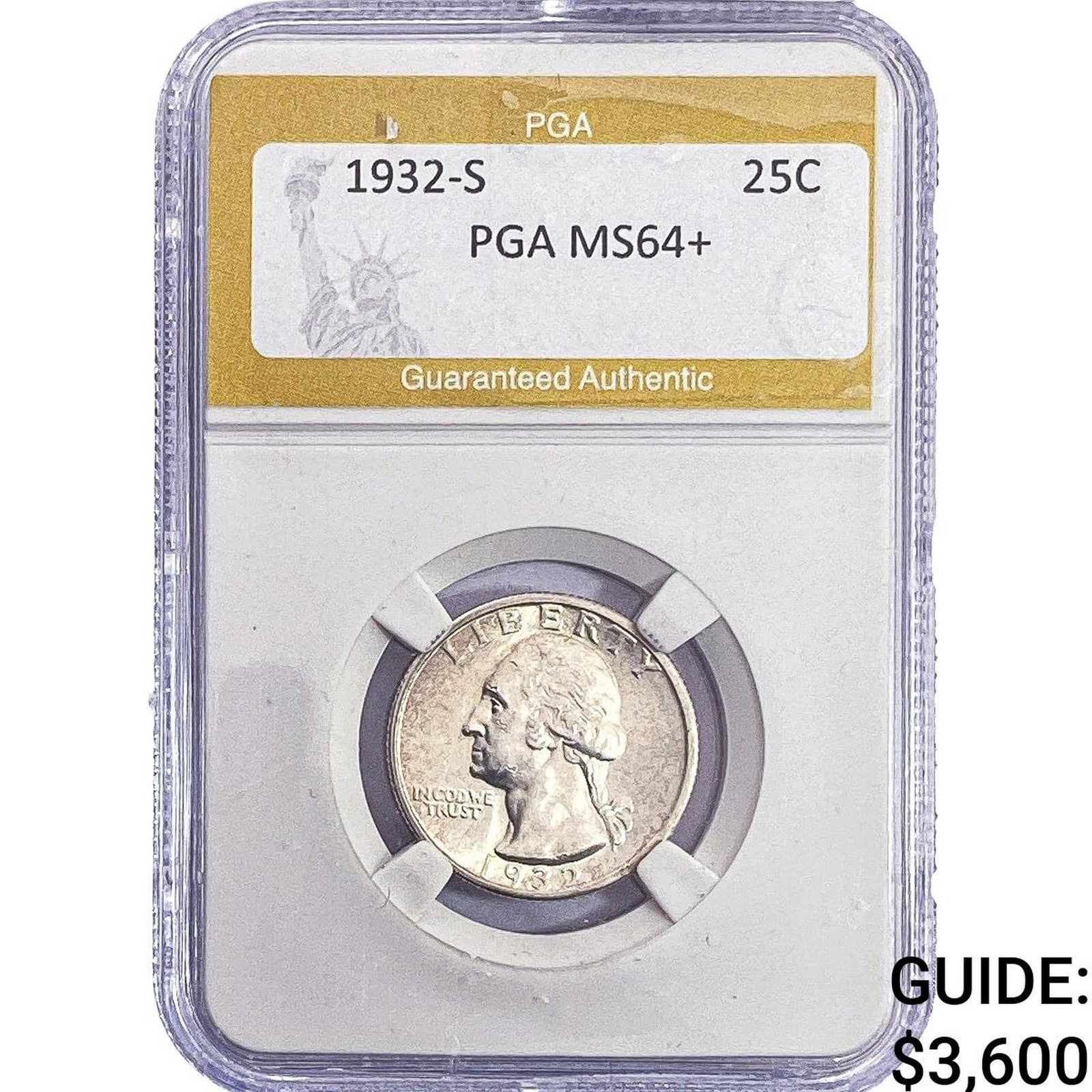 1932-S Washington Silver Quarter PGA MS64+ (1 of 2)