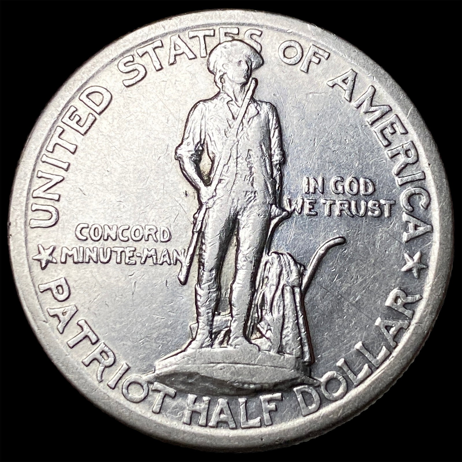 1925 Silver Lexington-Concord Sesquicentennial Half Dollar NEARLY UNCIRCULATED (1 of 2)