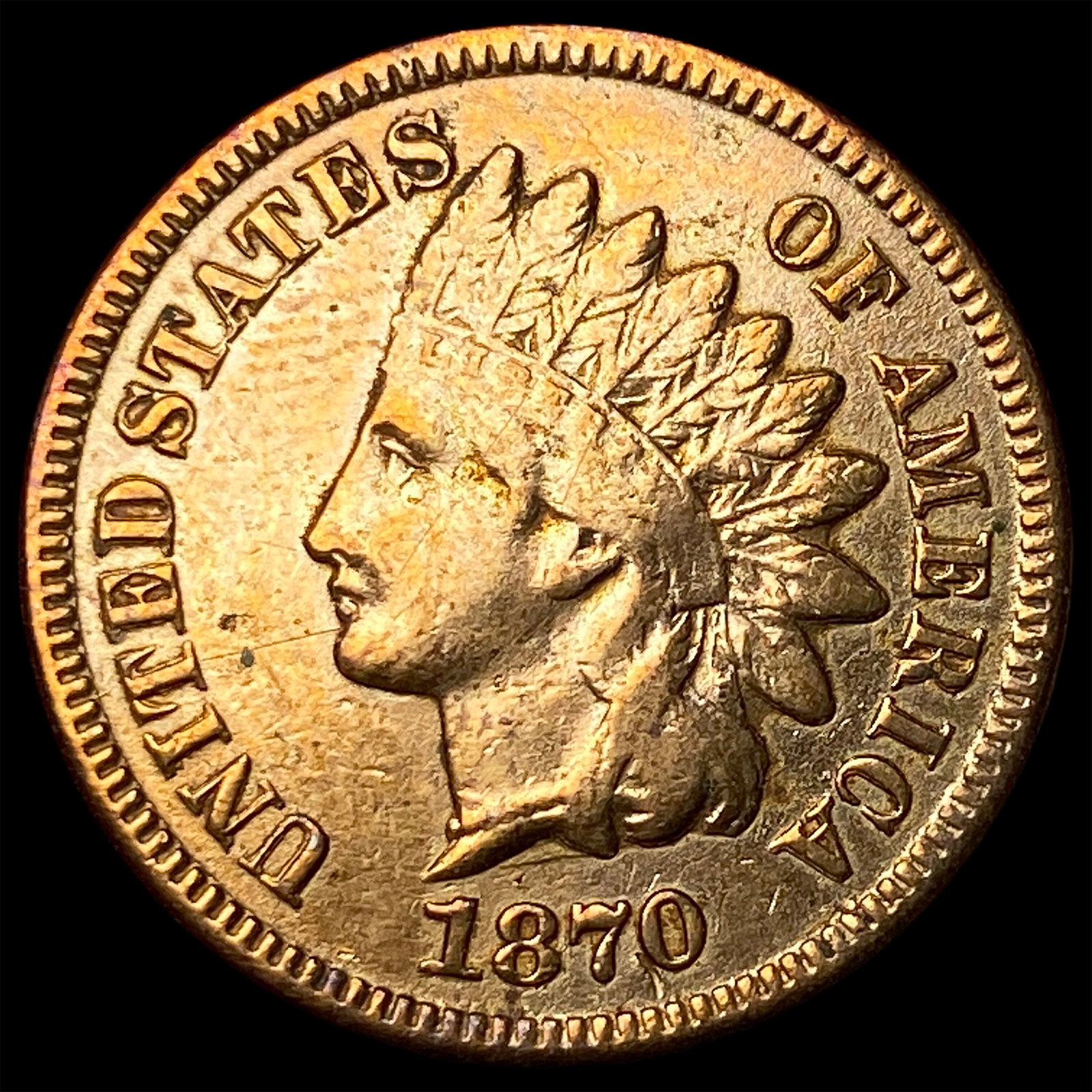 1870 Indian Head Cent CLOSELY UNCIRCULATED (1 of 2)