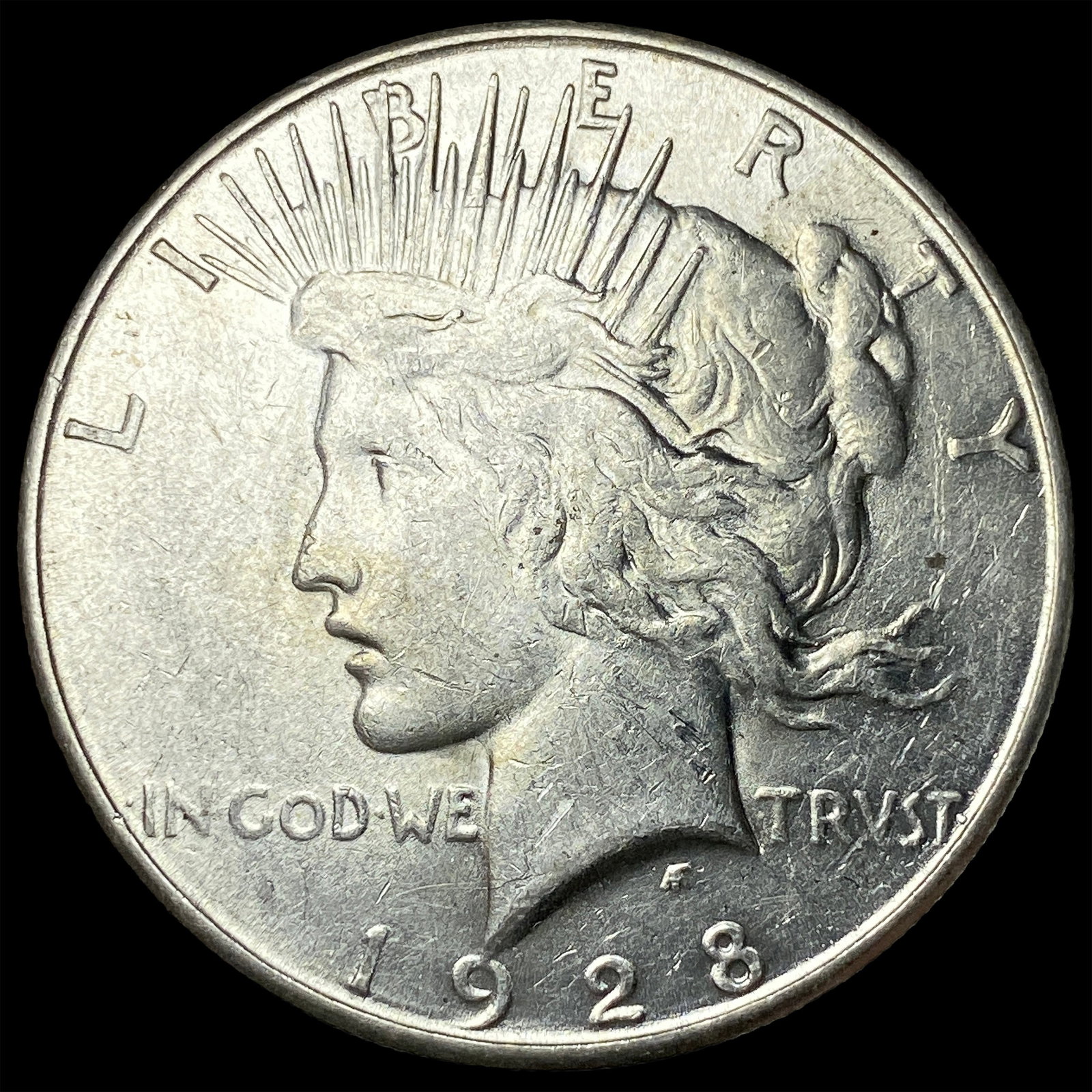 1928-S Silver Peace Dollar CLOSELY UNCIRCULATED (1 of 2)
