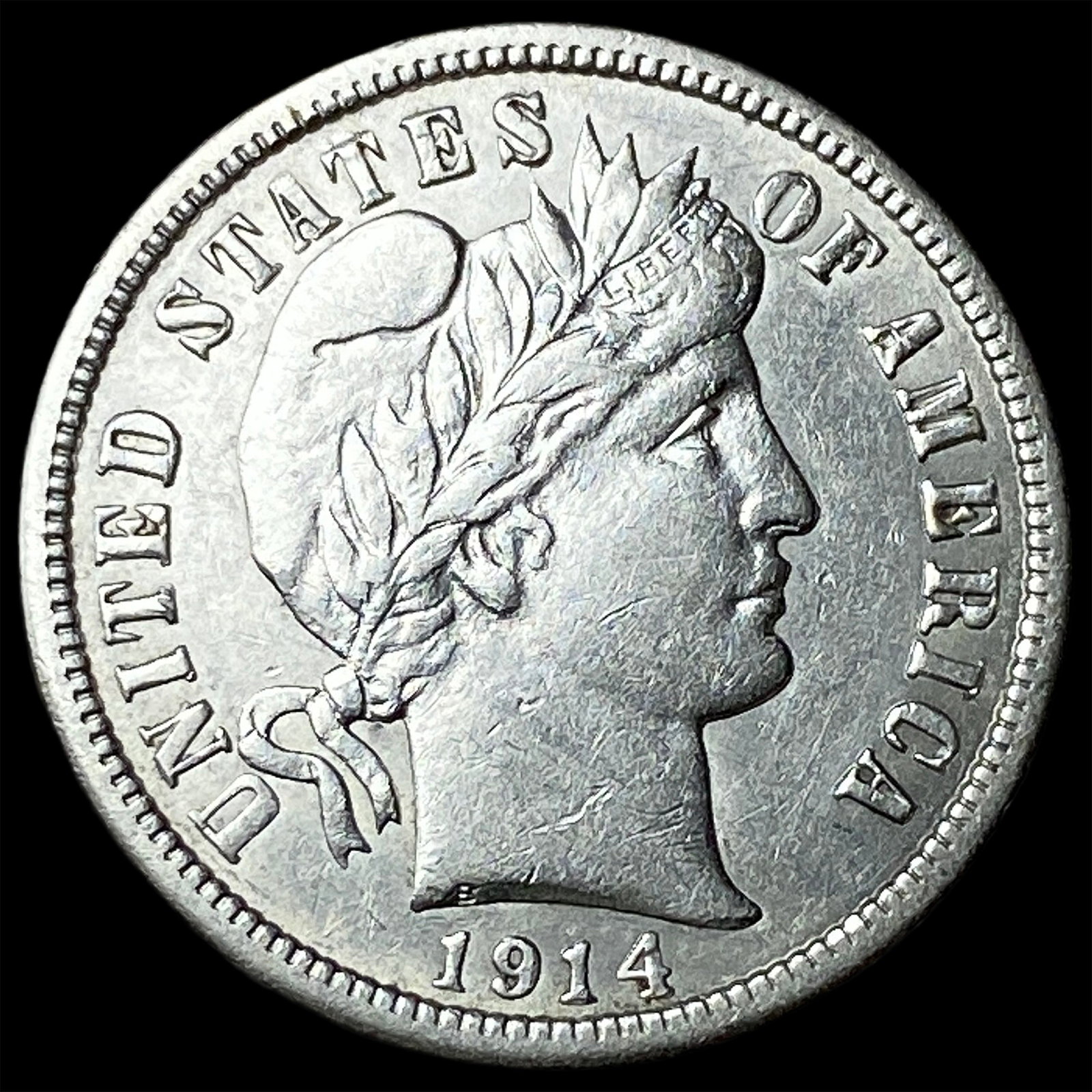 1914 Barber Dime CLOSELY UNCIRCULATED (1 of 2)