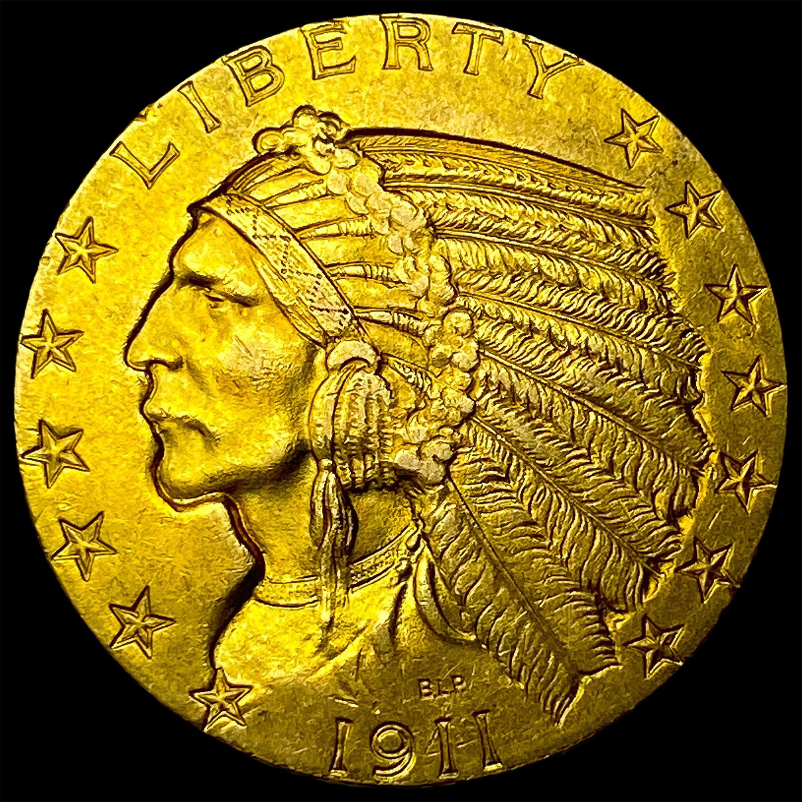 1911 Indian Head Half Eagle $5 Gold CLOSELY UNCIRCULATED (1 of 2)