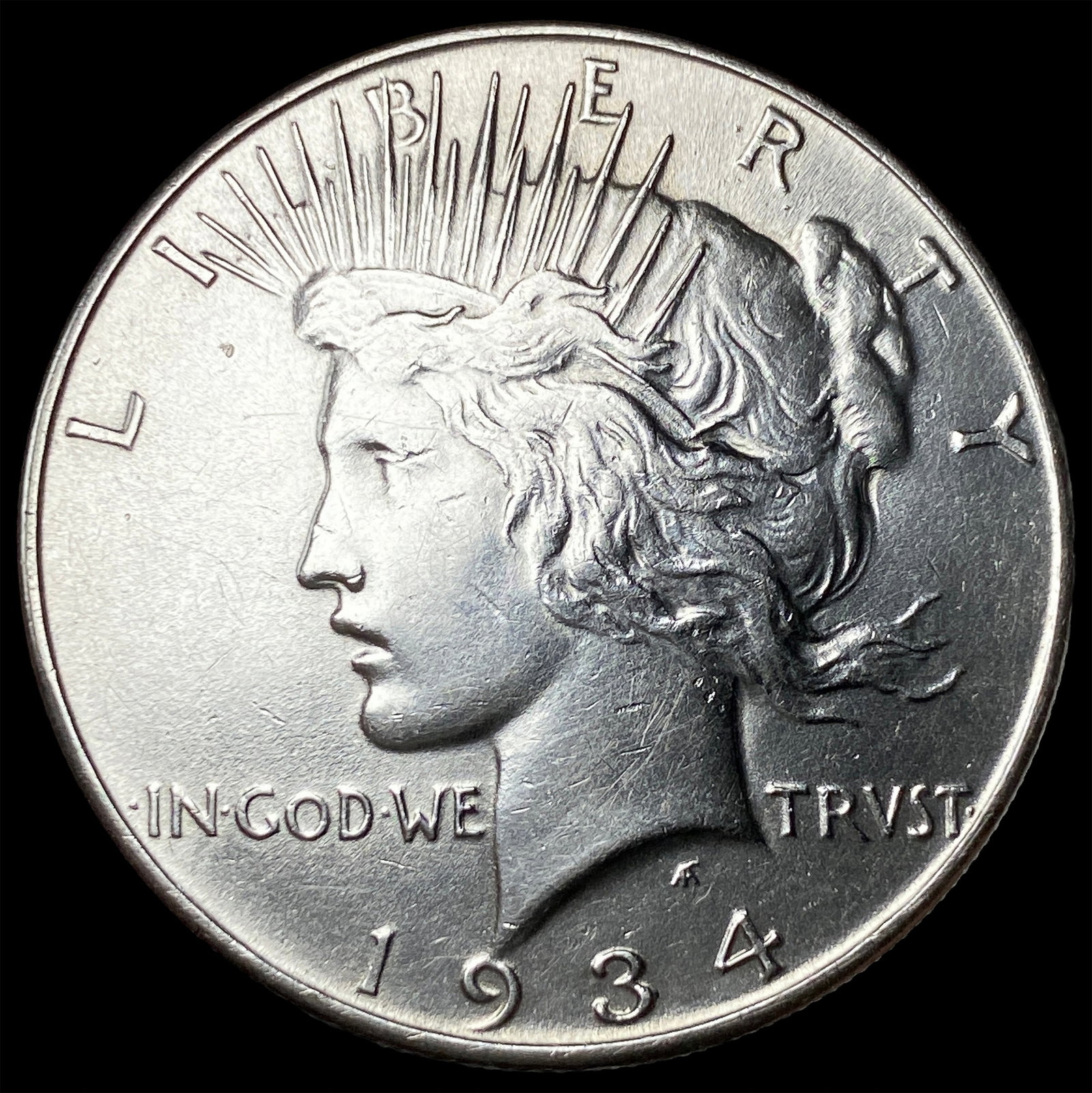 1934 Peace Silver Dollar CLOSELY UNCIRCULATED: 1934 Peace Silver Dollar CLOSELY UNCIRCULATED
