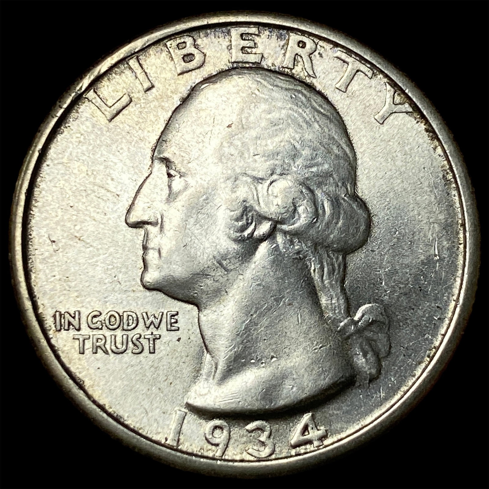 1934 Silver Washington Quarter CHOICE BU (1 of 2)