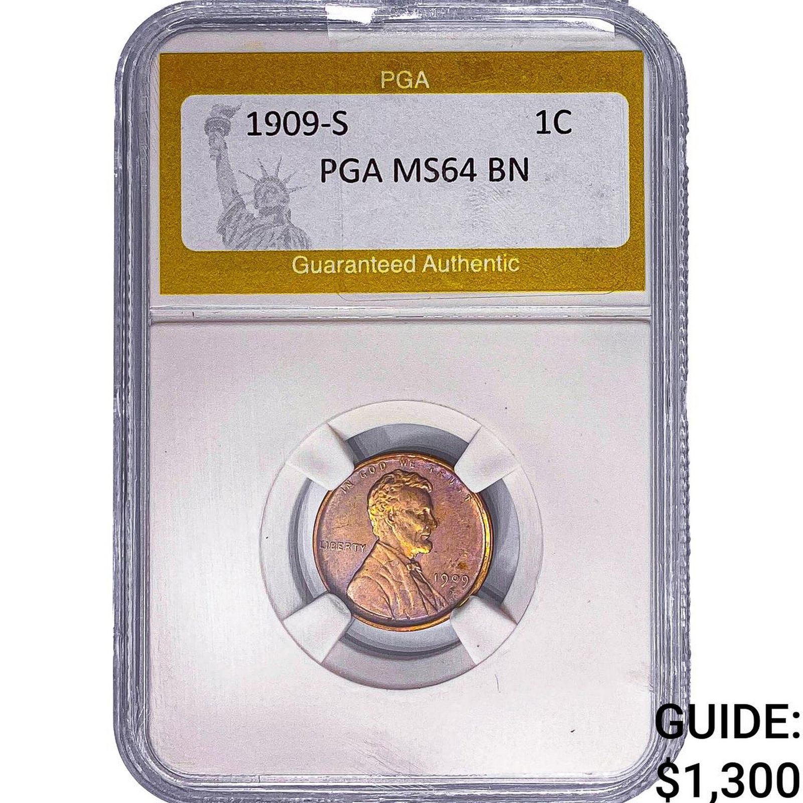 1909-S Wheat Cent PGA MS64 BN (1 of 2)