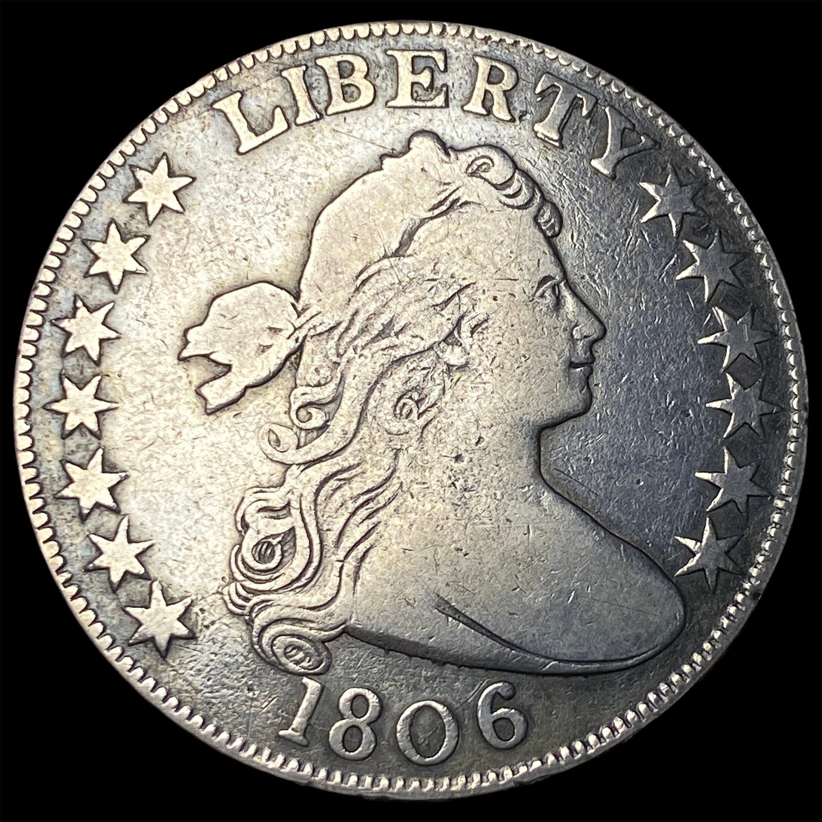 1806 Draped Bust Half Dollar ABOUT UNCIRCULATED (1 of 2)