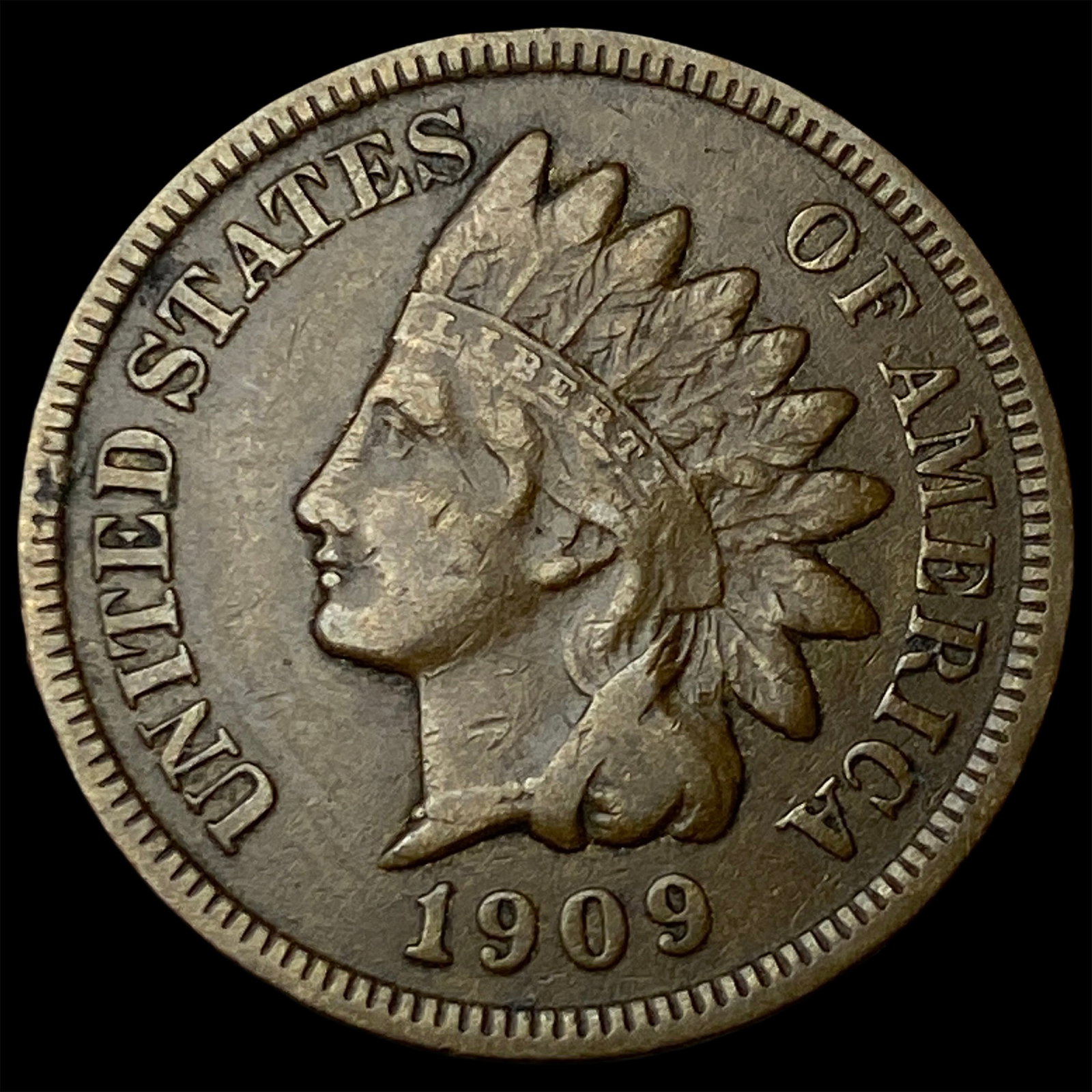 1909-S Indian Head Cent NEARLY UNCIRCULATED: 1909-S Indian Head Cent NEARLY UNCIRCULATED