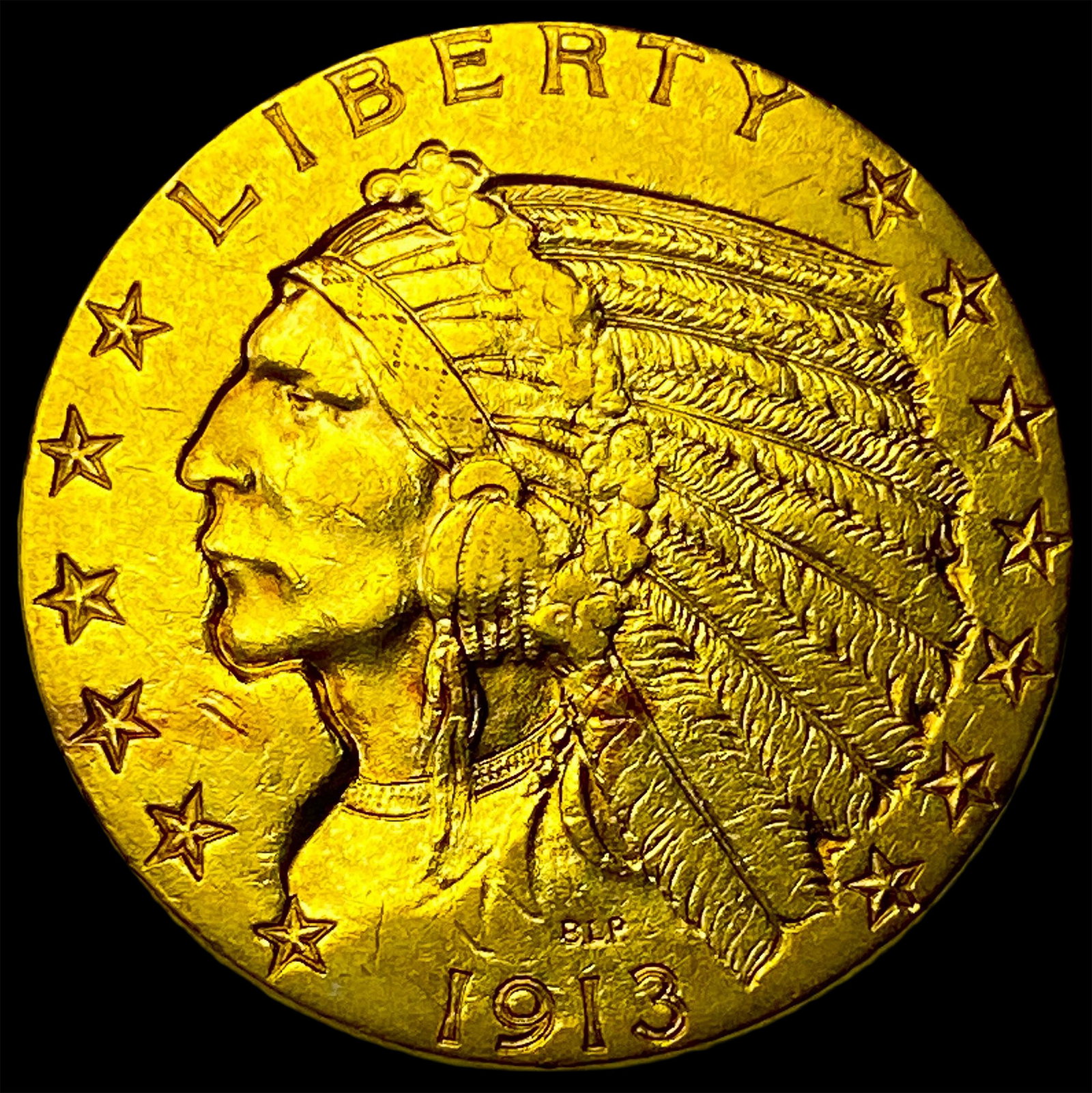 1913 Indian Head $5 Gold Half Eagle CLOSELY UNCIRCULATED (1 of 2)