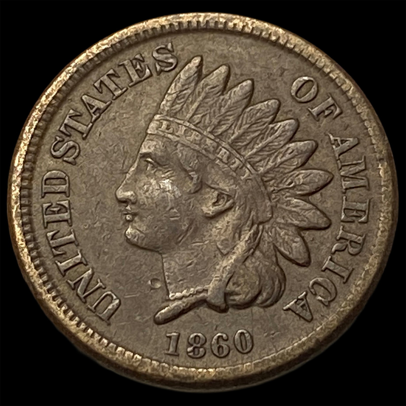 1860 Copper-Nickel Indian Head Cent NEARLY UNCIRCULATED (1 of 2)